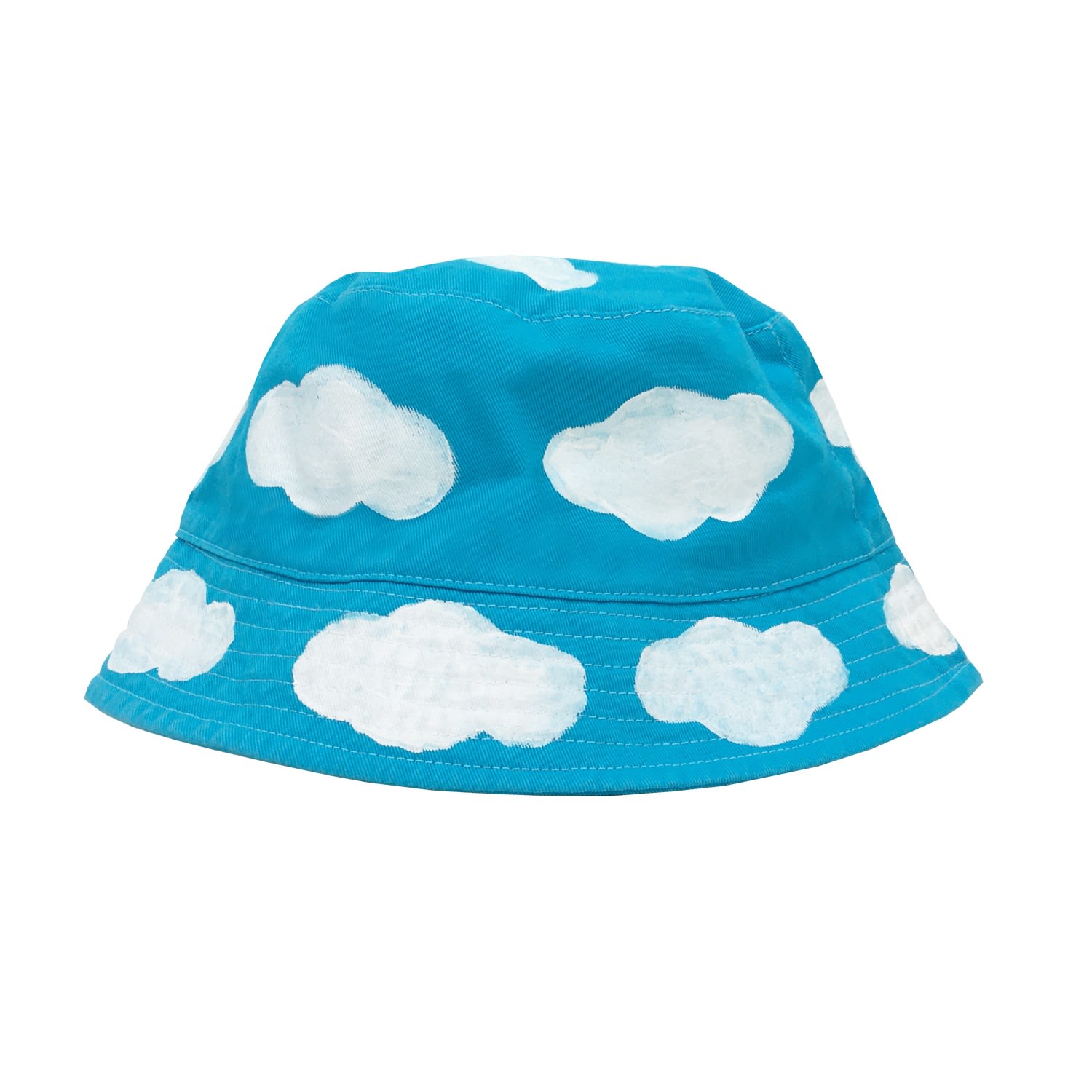 Men’s Blue Sky & Cloud Bucket Hat Medium Quillattire