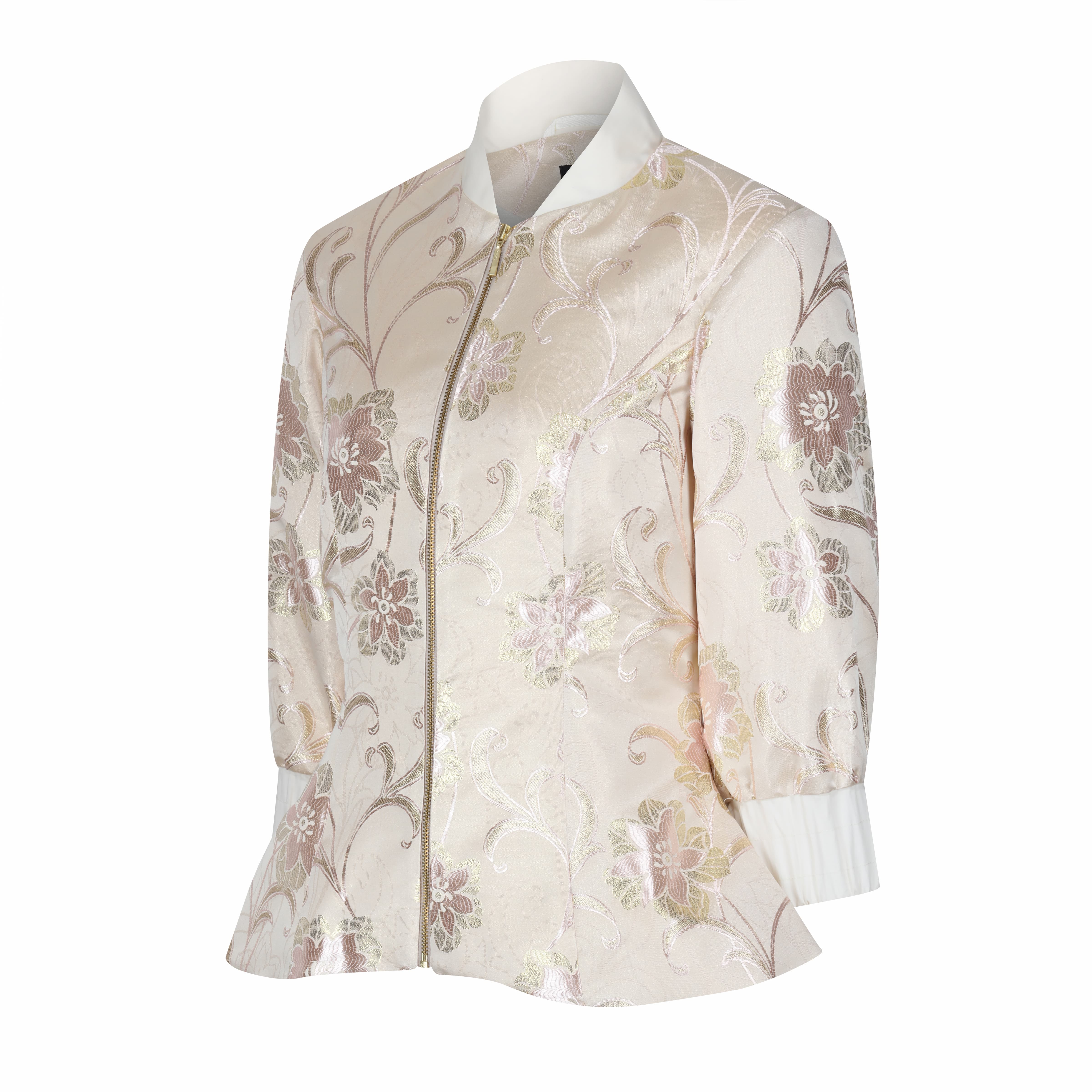 Lioness By Tf Women's Neutrals Ivory Shimmery Flora Fitted Jacket Blouse In White