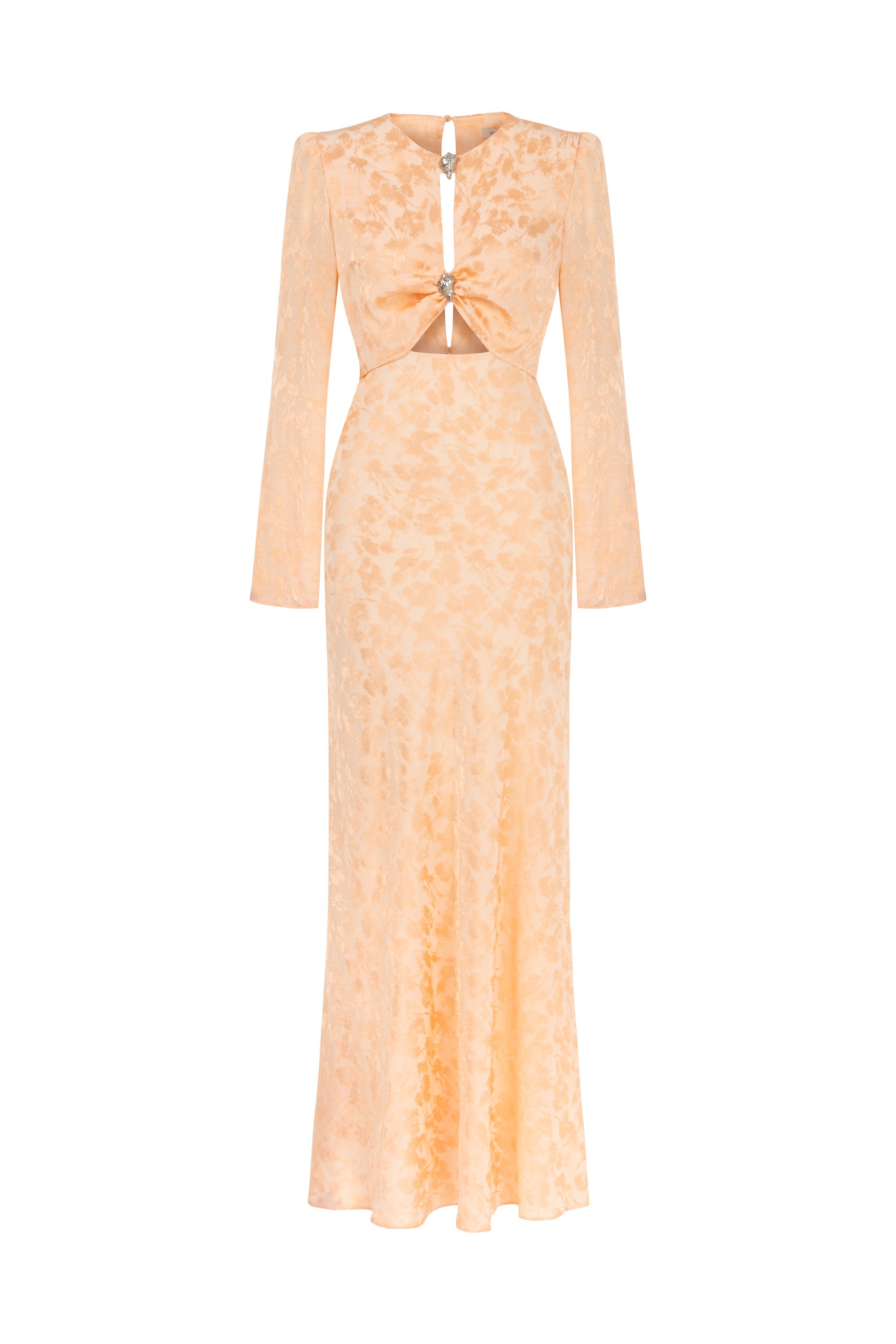 Nocturne Cut-out Long Dress In Pink/purple