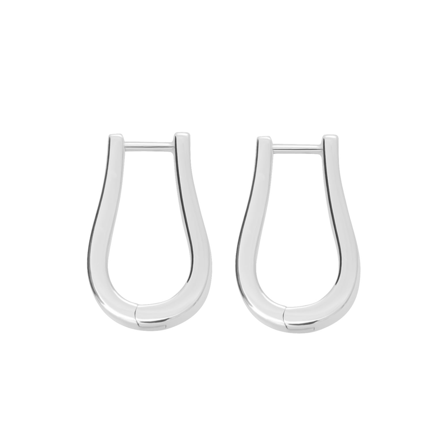 Women’s Silver Petal Hoops Medium Lucy Quartermaine