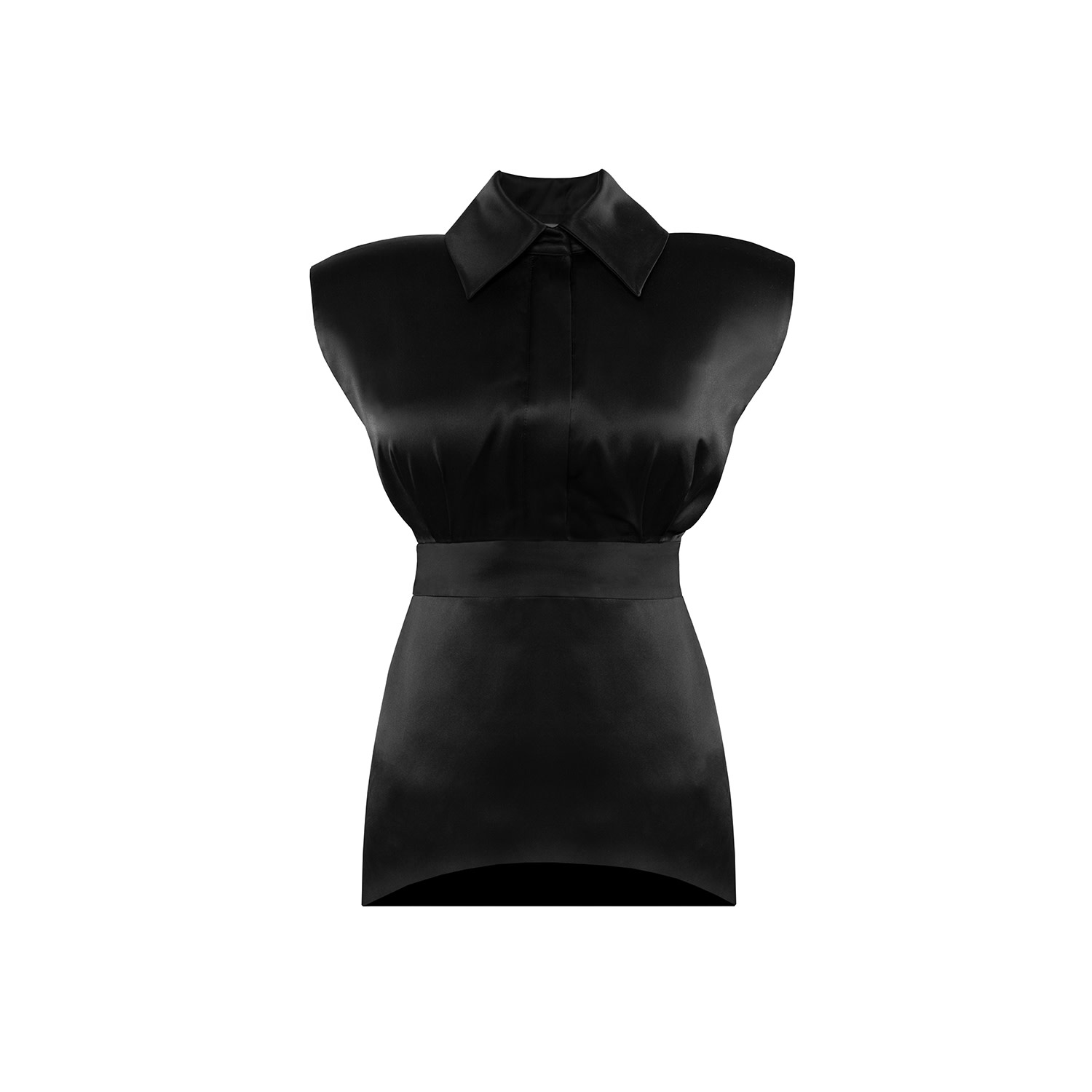 Vestiaire D'un Oiseau Libre Sleeveless Silk Mini Dress In Black