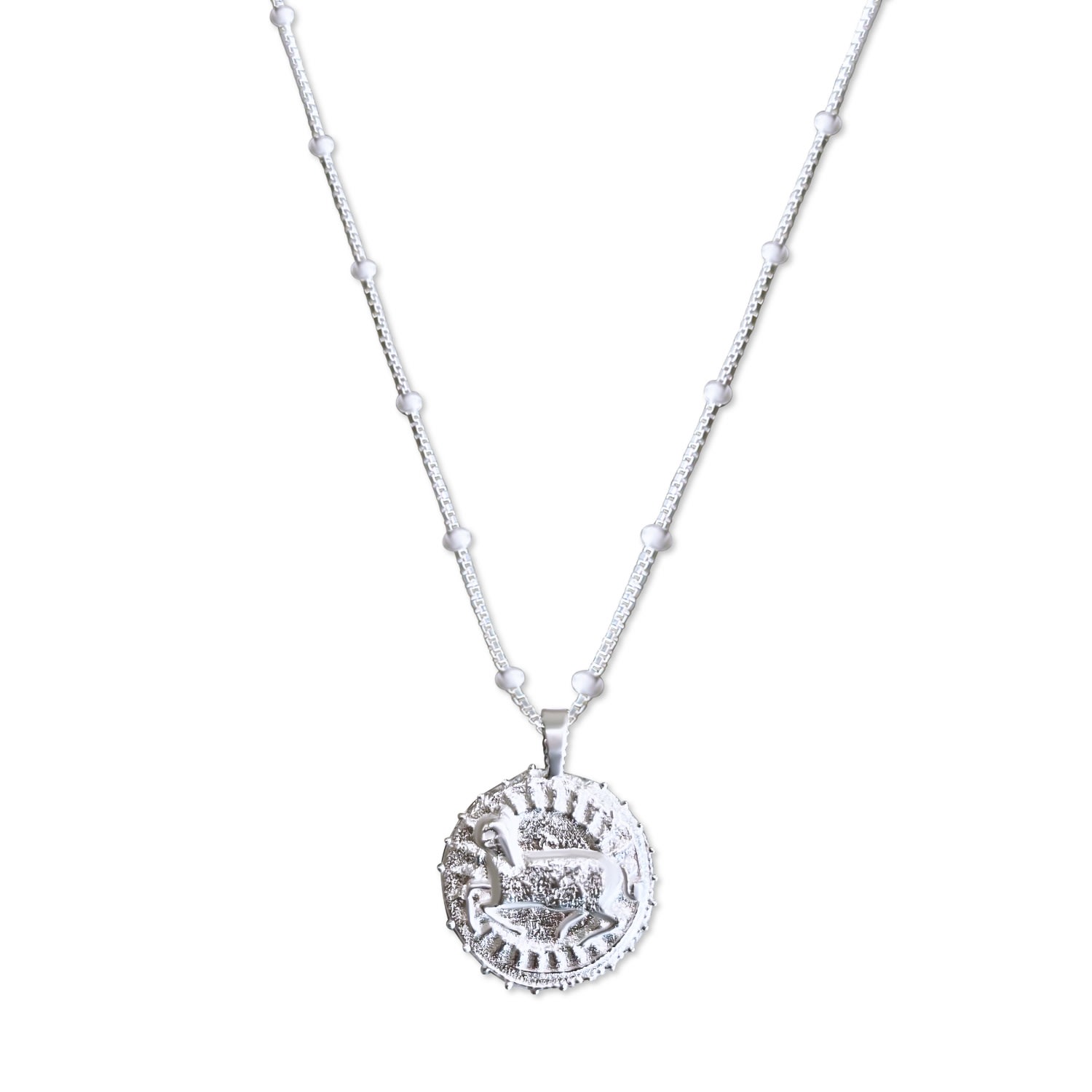Rize Women's Aries Zodiac Manifesting Necklace *double Sided* - Sterling Silver