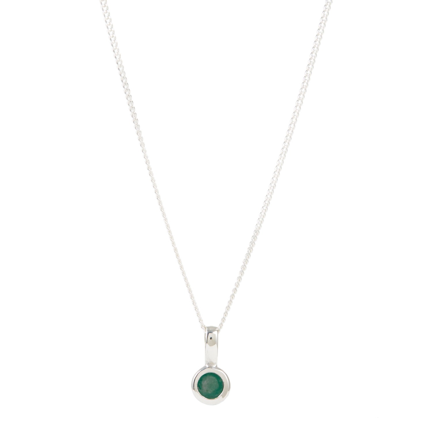 Charlotte's Web Jewellery Women's Silver / Green May Birthstone Charm Silver Necklace - Emerald In Multi