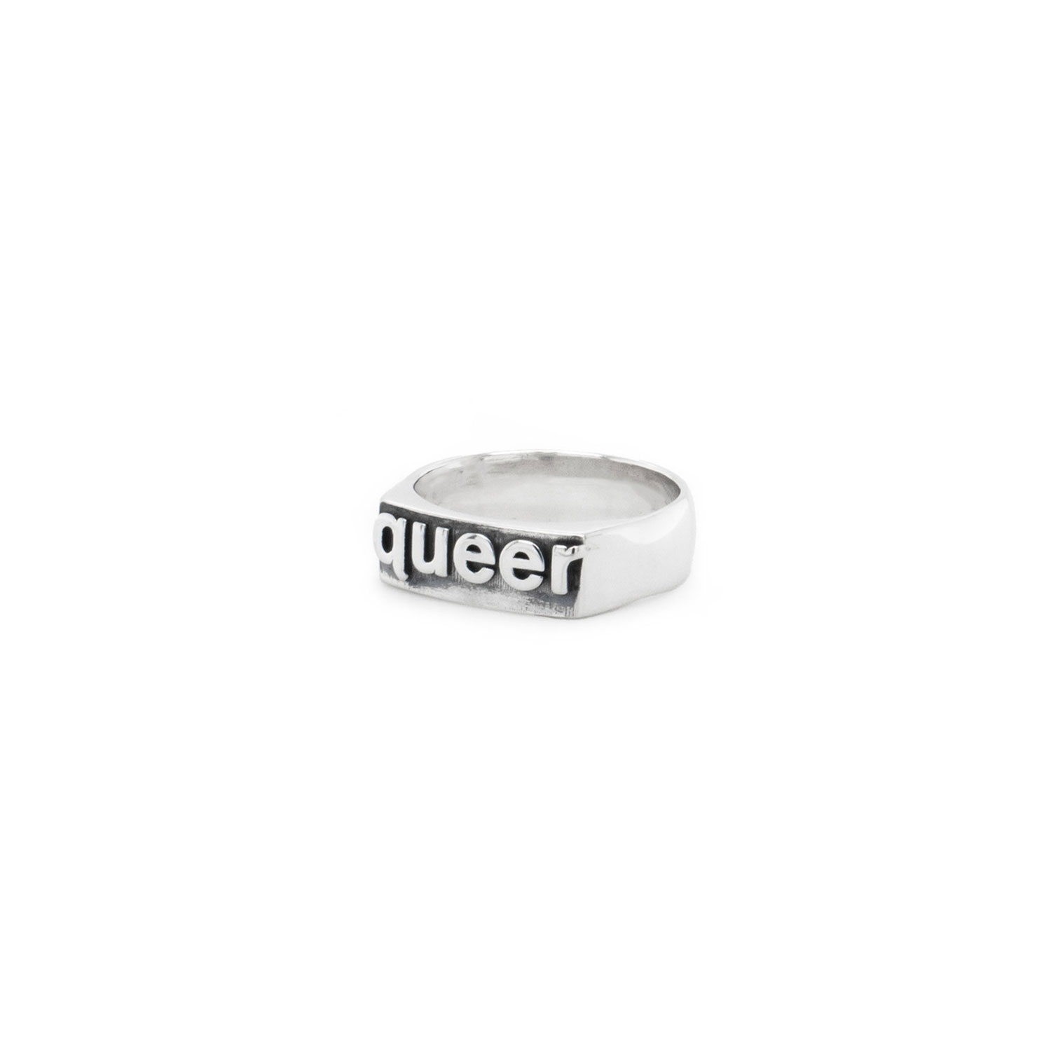 Men’s Silver Queer Ring Ilah Cibis Jewelry