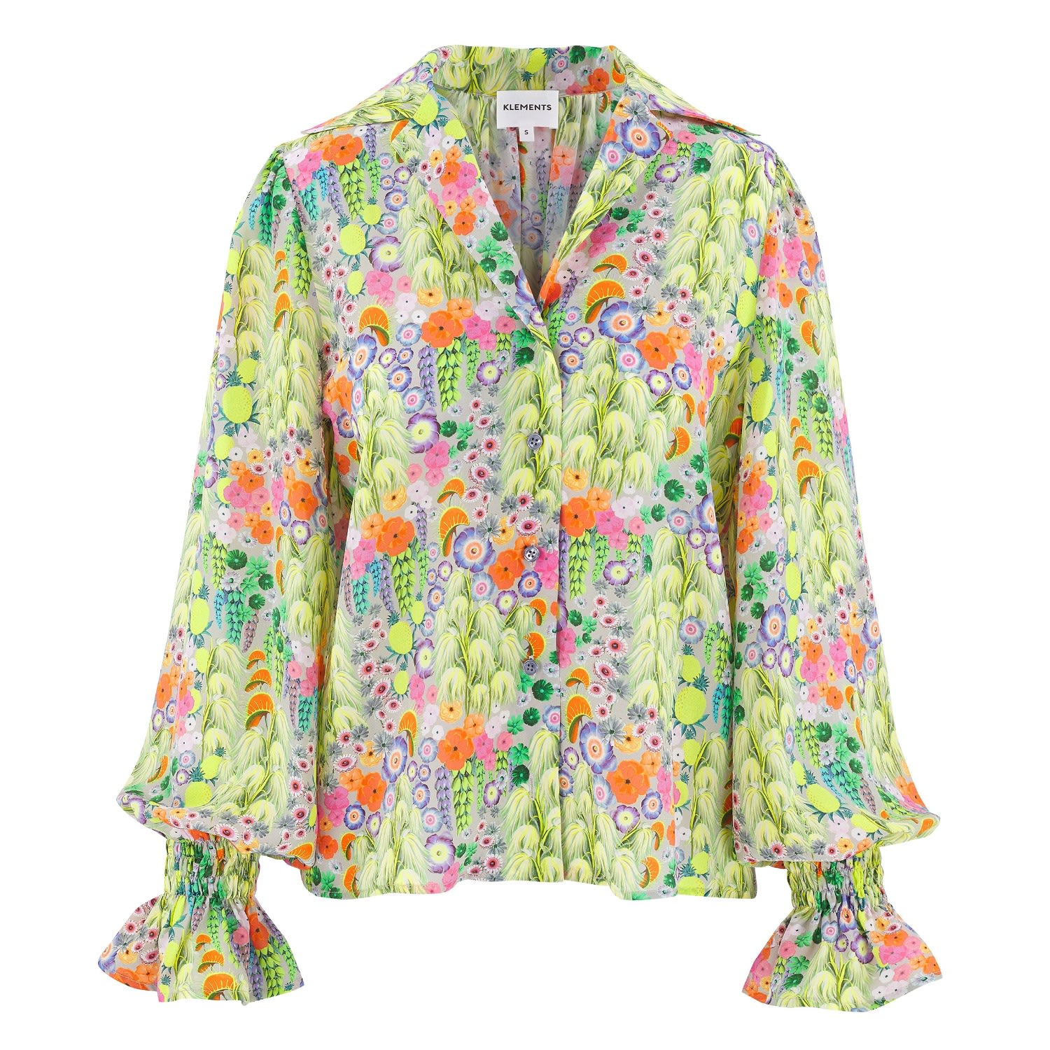 Women’s Green Maudie Shirt In Flowers Of The Nile Medium Klements
