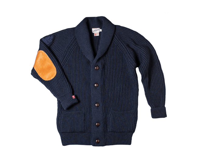 Men’s Pioneer British Wool Cardigan Navy Extra Large &Sons Trading Co