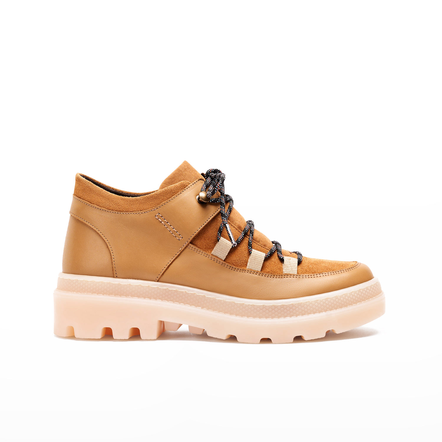 Naguisa Women's Brown Abra Total Camel Chunky Boots In Brown