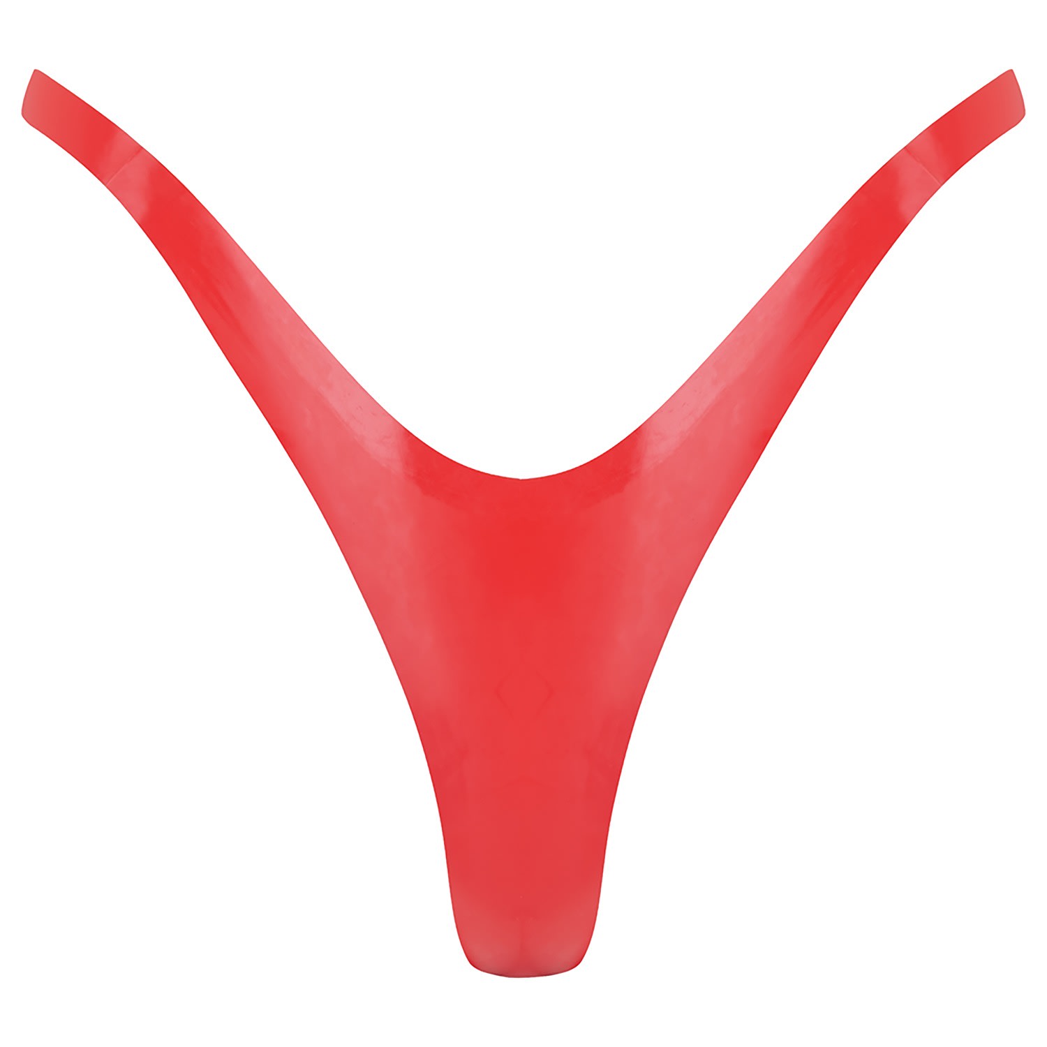 Elissa Poppy Women's Latex G-string - Red In Red