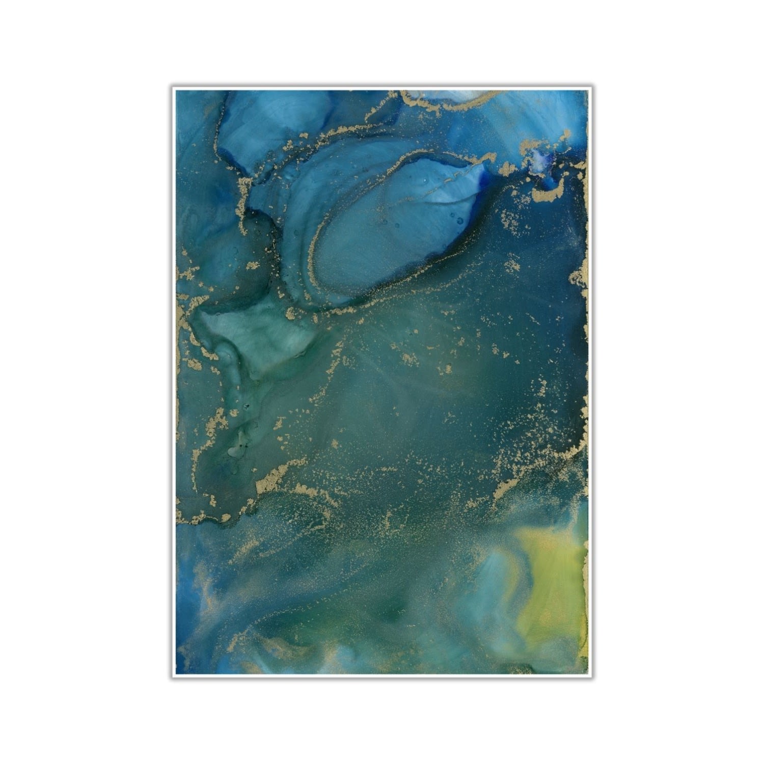 Art By Affie Blue Crosscurrent - A1 Fine Art Print In Blue