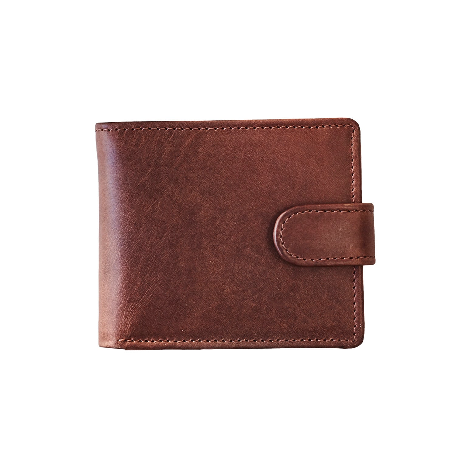 Men’s Vida Dark Brown Leather Tri Fold Wallet With Rfid Vida Vida