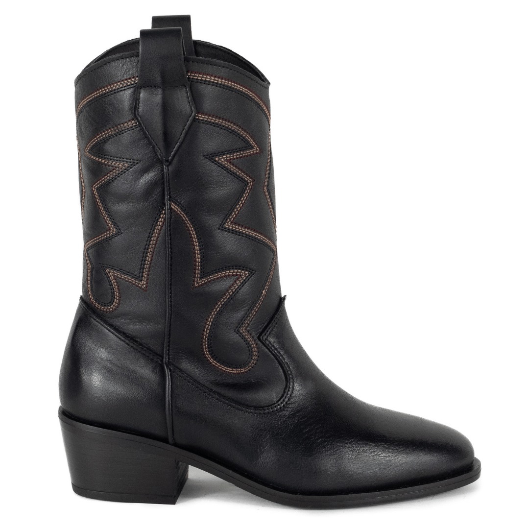 Keith Scarrott Shoes Women's Agnano Black Cowboy Boot In Black
