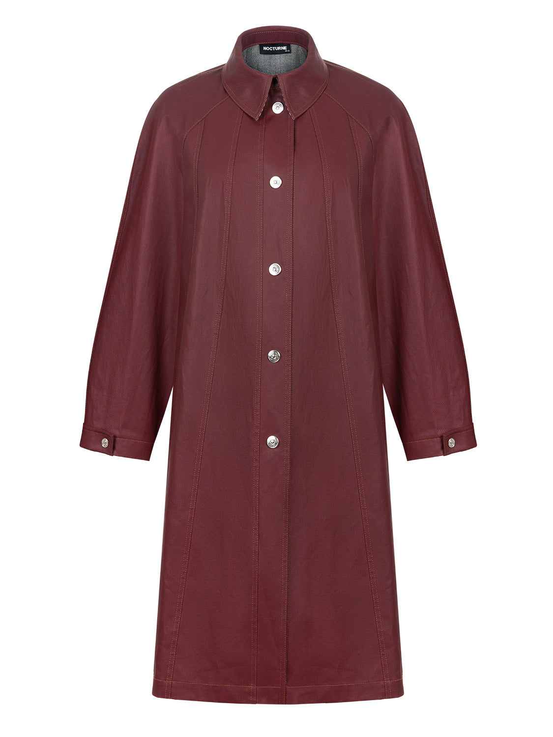 Women’s Neutrals Burgundy Denim Trench Coat Xs/S Nocturne