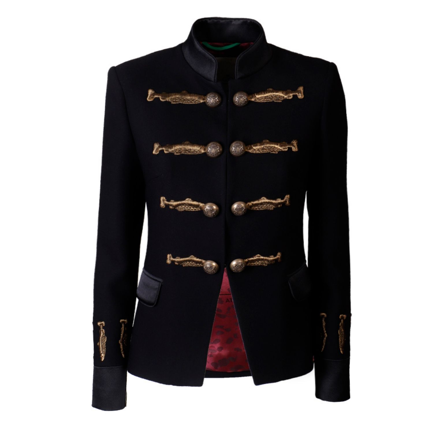 The Extreme Collection Women's Embroidered Black Premium Crepe Blazer Nuvola In Black