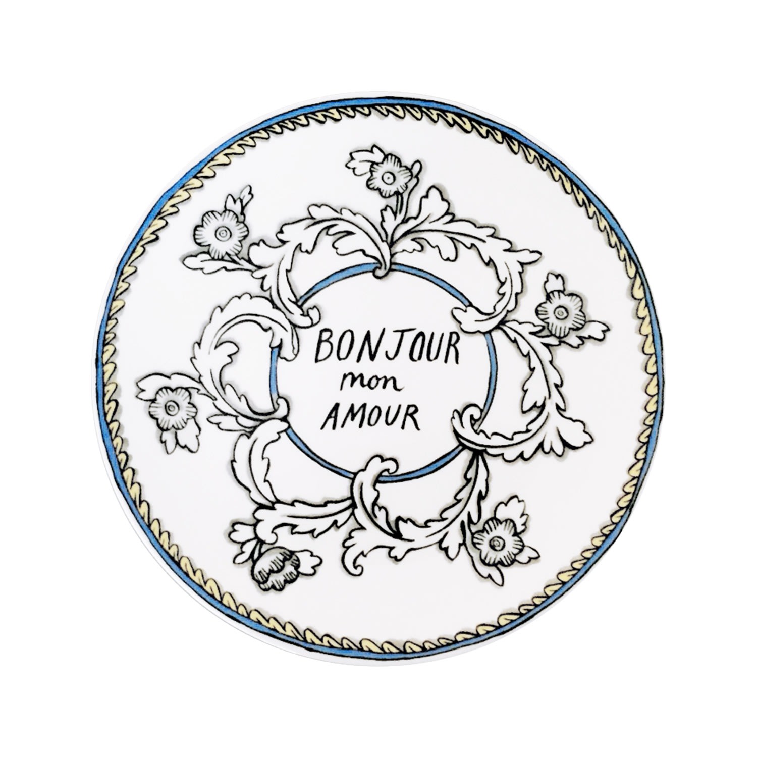 Bonjour Mon Amour - 8 In. Salad Plate Twig New York