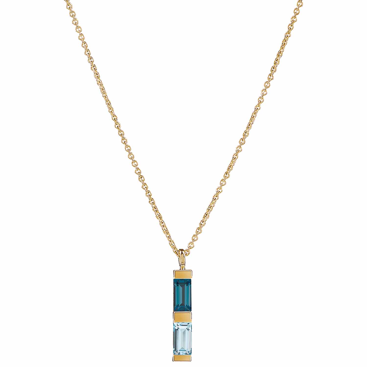 Women’s Gold Necklace London And Blue Topaz Anais Neola Design