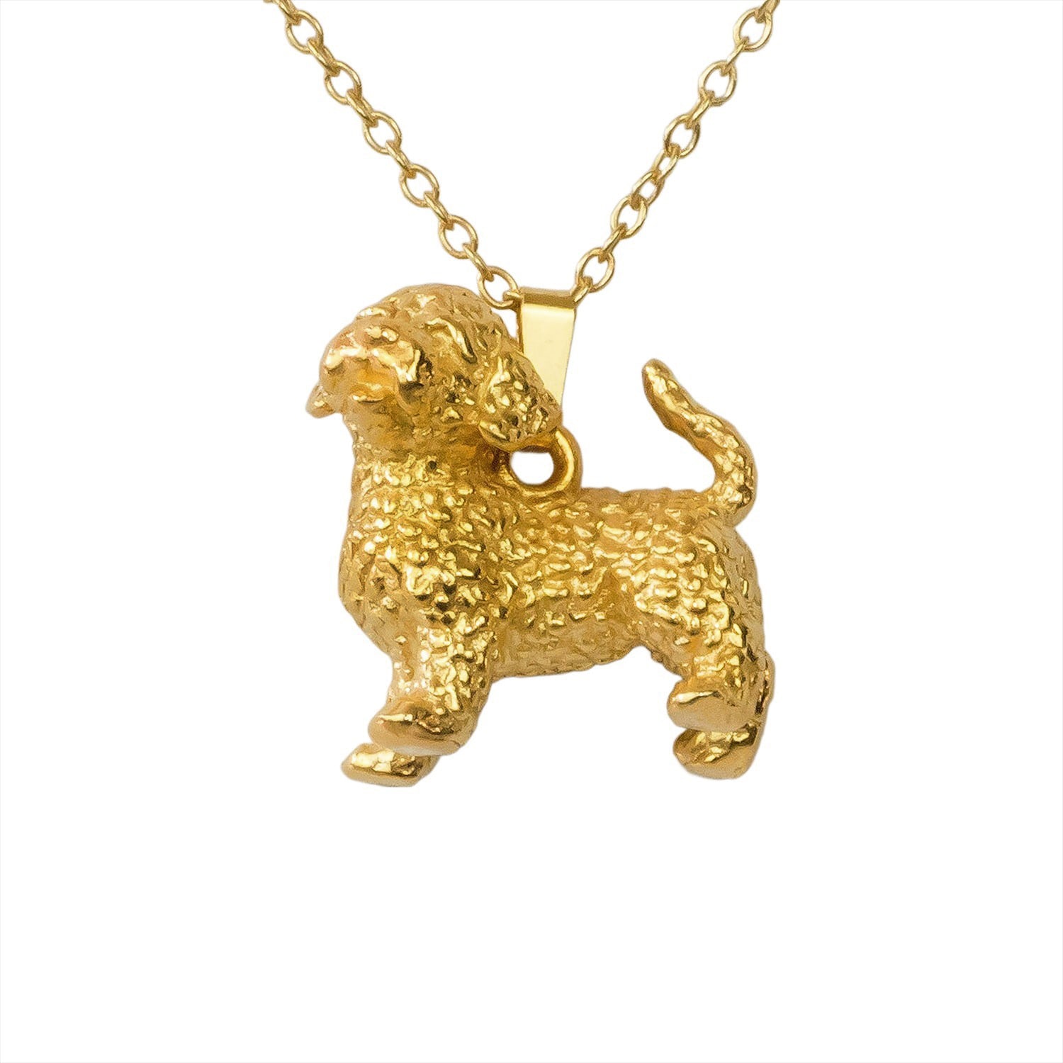 Simon Kemp Jewellers Women's Cockapoo Pendant Eighteen Carat Gold On Solid Sterling Silver In Gold