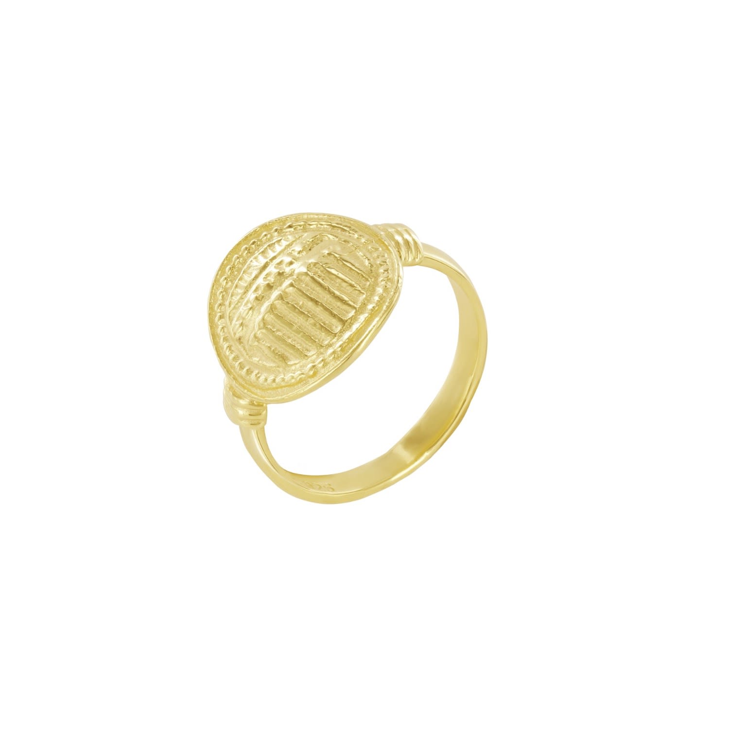 Women’s Artemis Ring Gold Vermeil Wolf and Zephyr