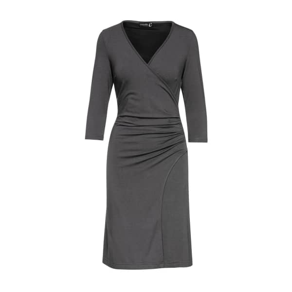 dark grey wrap dress