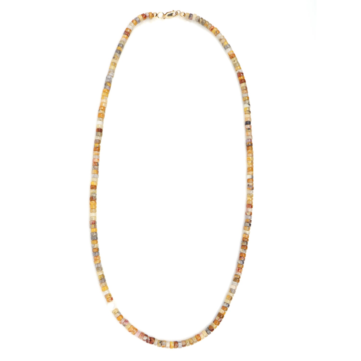 Men’s Yellow / Orange / Gold Yellow Jasper & Pearl Beaded Necklace Shar Oke
