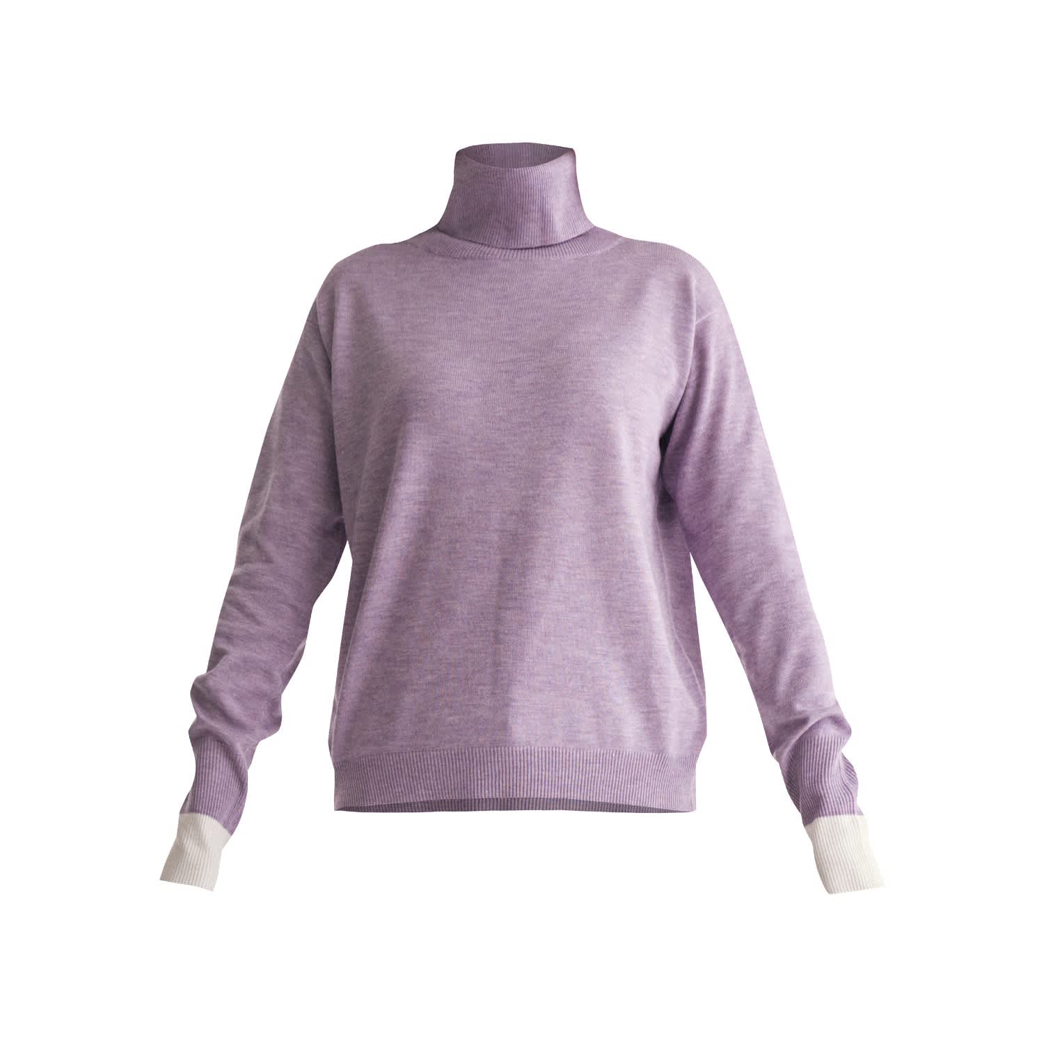 lilac polo neck jumper
