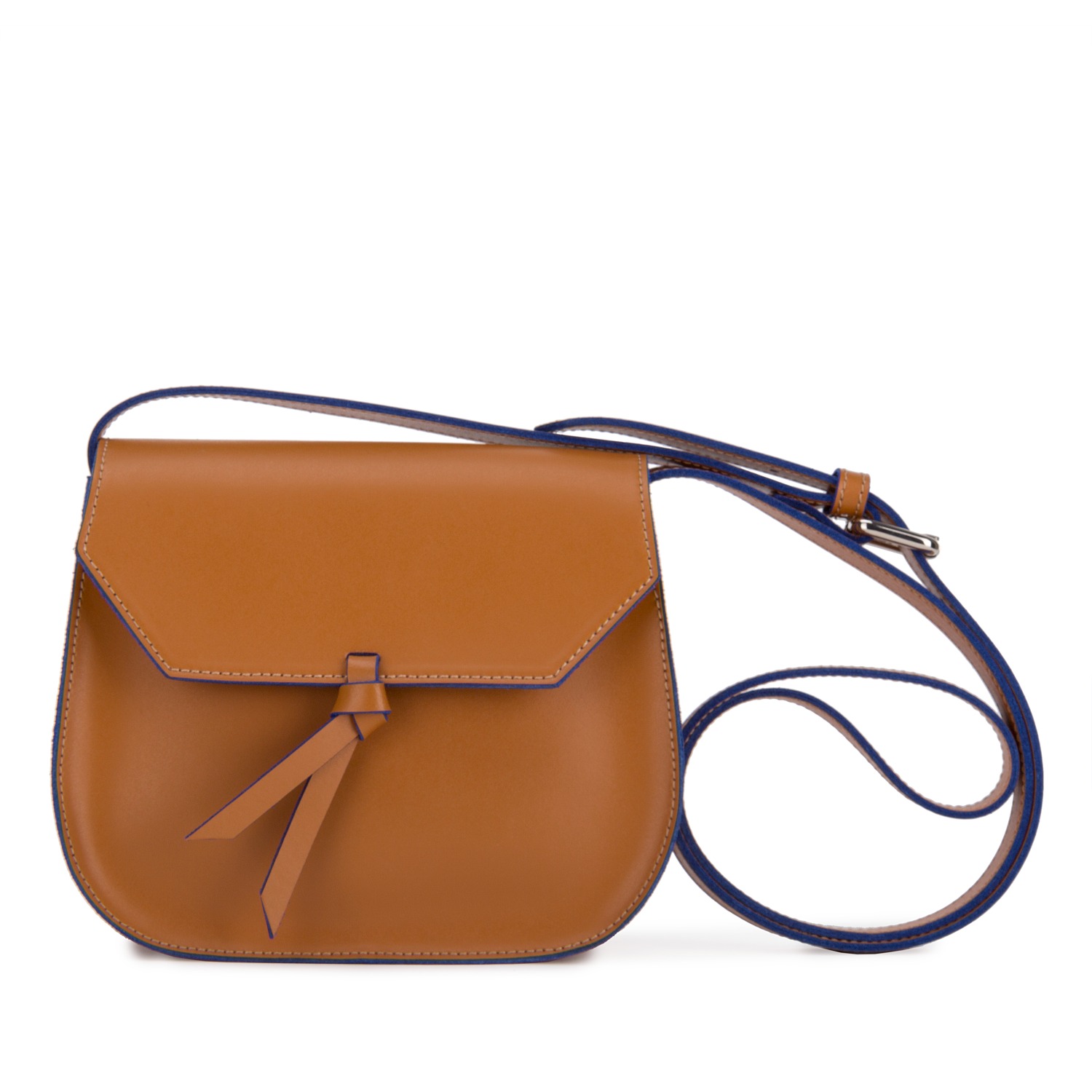 Ladies shoulder bag small, Cognac