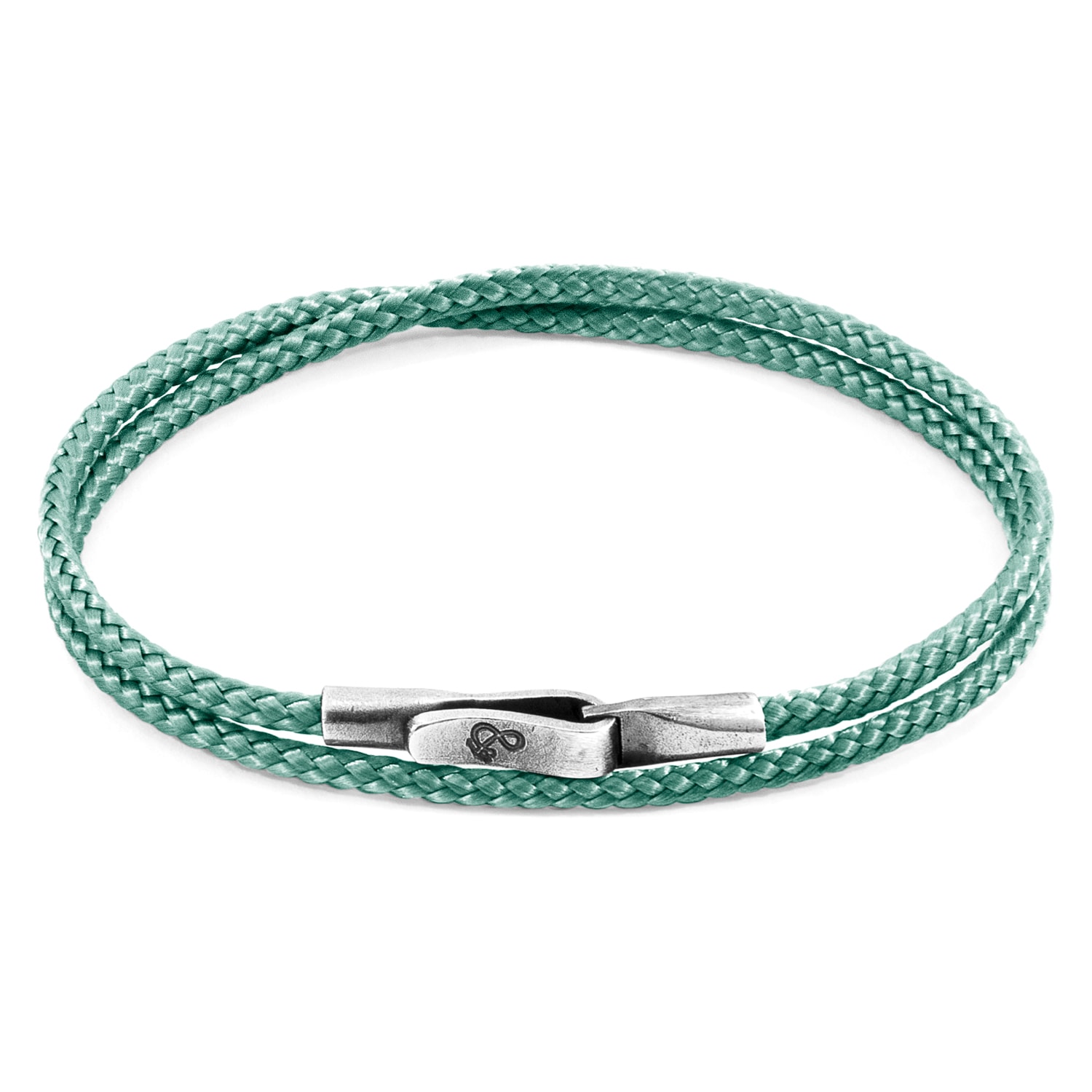 Women’s Mint Green Liverpool Silver & Rope Bracelet Anchor & Crew