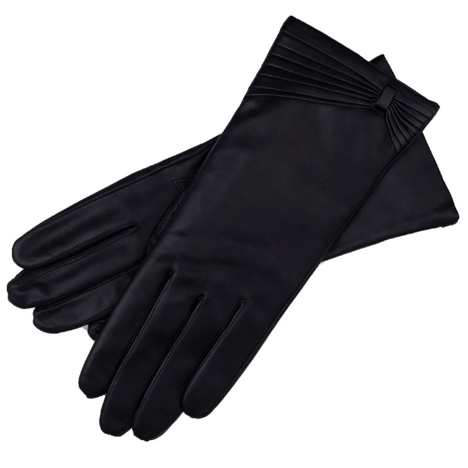 1861 Glove Manufactory Varese - Women's Leather Gloves In Black Nappa Leather In Black