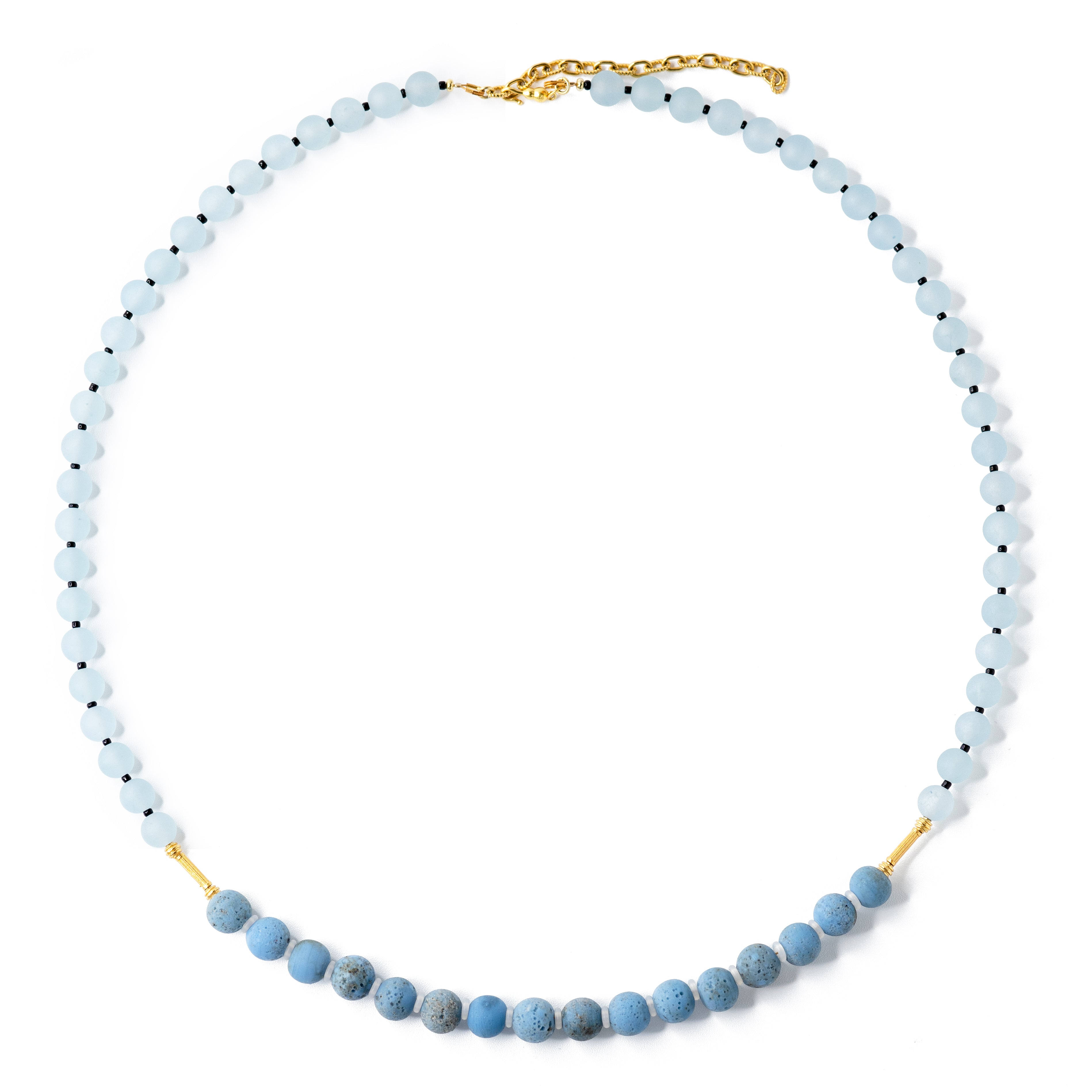 Bombyx House Women's Gold / Blue Blue Chalcedony Necklace