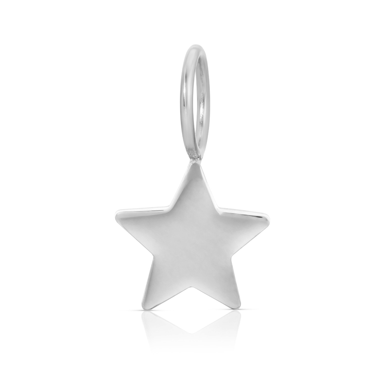 Maya Brenner Women's Silver Charm Pendant - Star White Gold