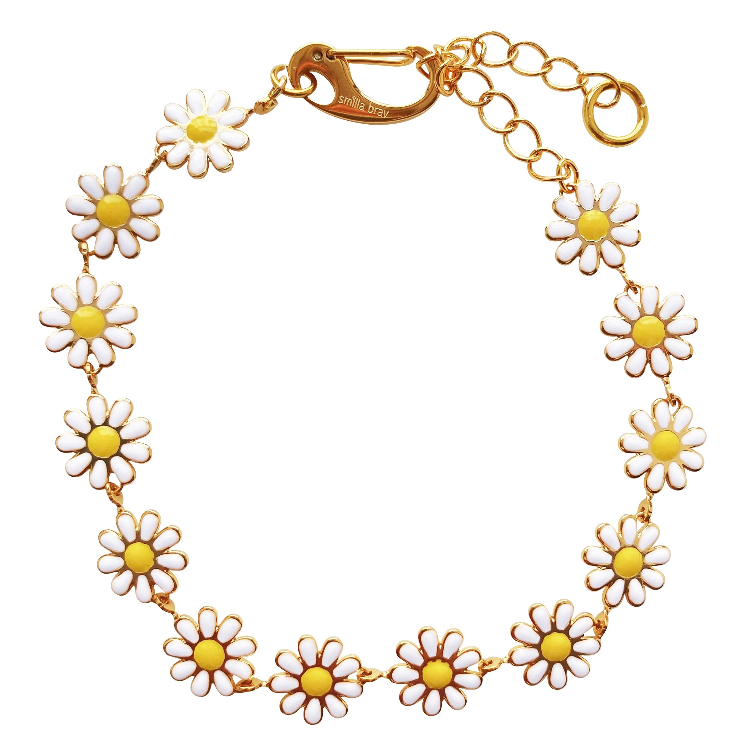 Smilla Brav Women's Gold / White / Yellow Bracelet Daisy