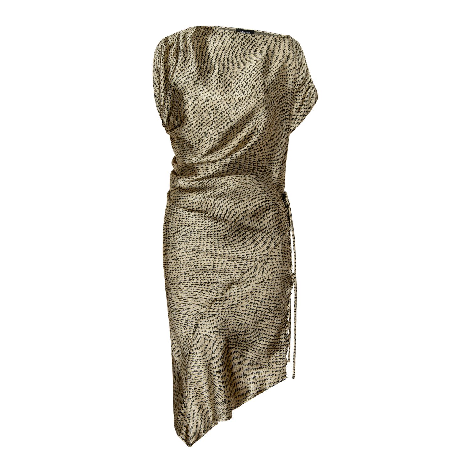 Lahive Women's Gold / Black / Neutrals Gilded Venom Bias Dress In Multi