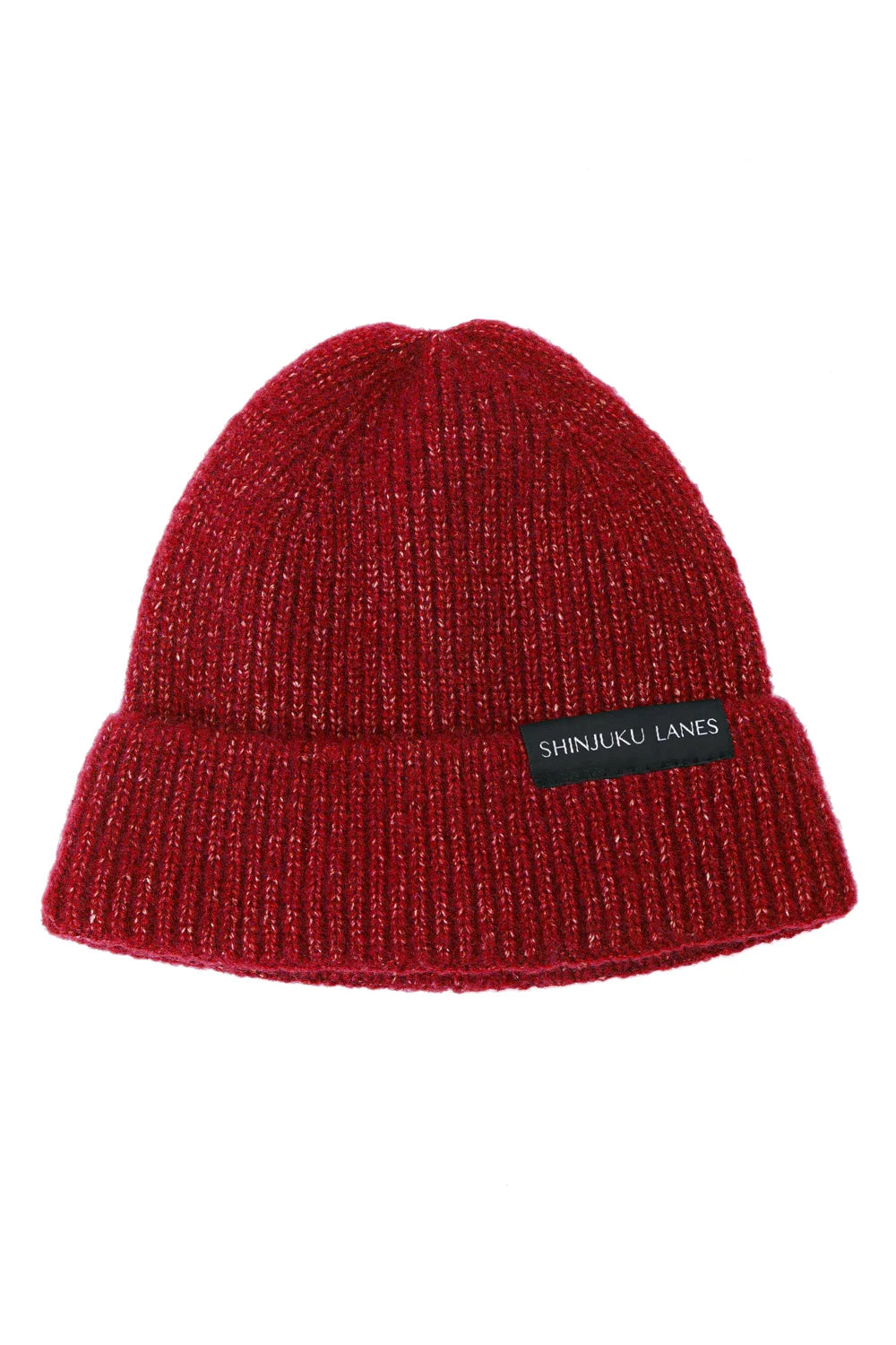 Women’s Origin Ribbed Beanie - Flecked Red Shinjuku Lanes