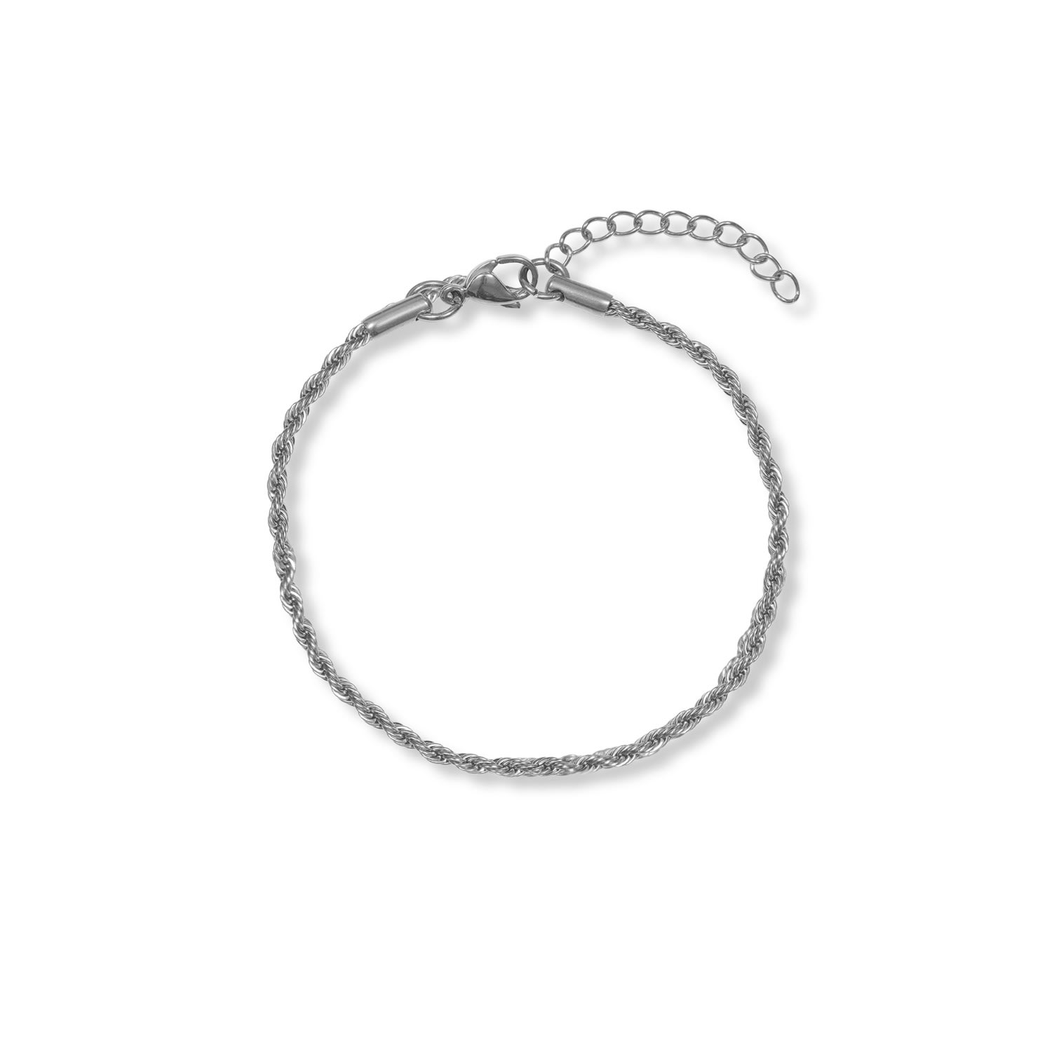 A Weathered Penny Women's Silver Delicate Rope Bracelet In White