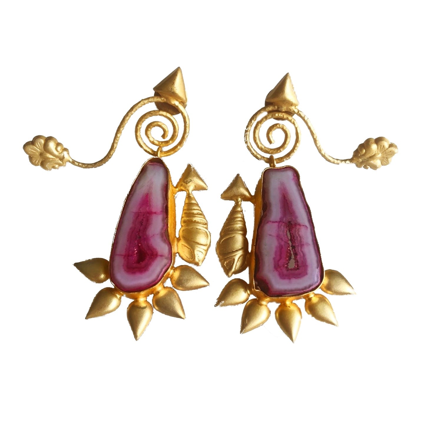 Women’s Pink / Purple Dharma Empire Rose Earrings Pink Piglet Collection