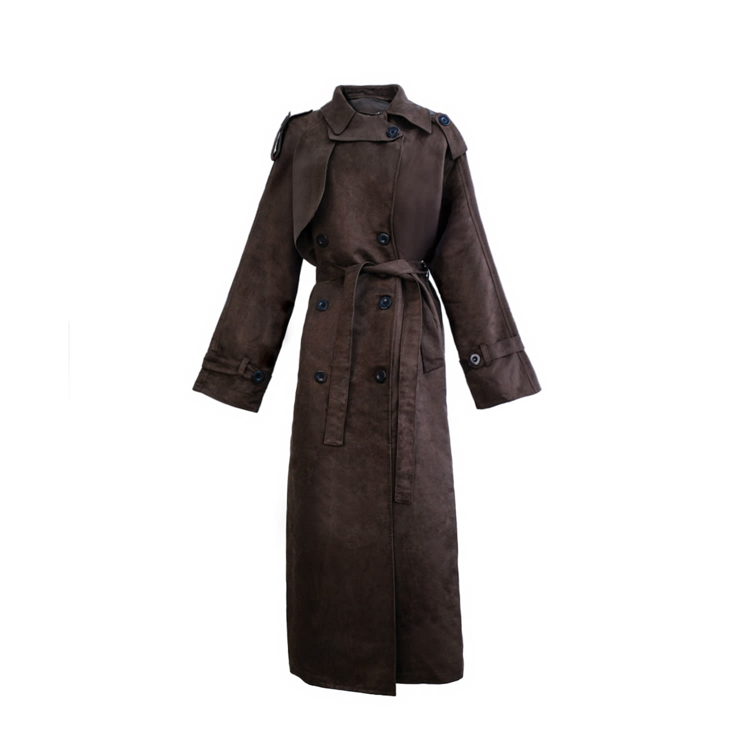 Ats The Label Women's Jett Suede Brown Coat In Brown
