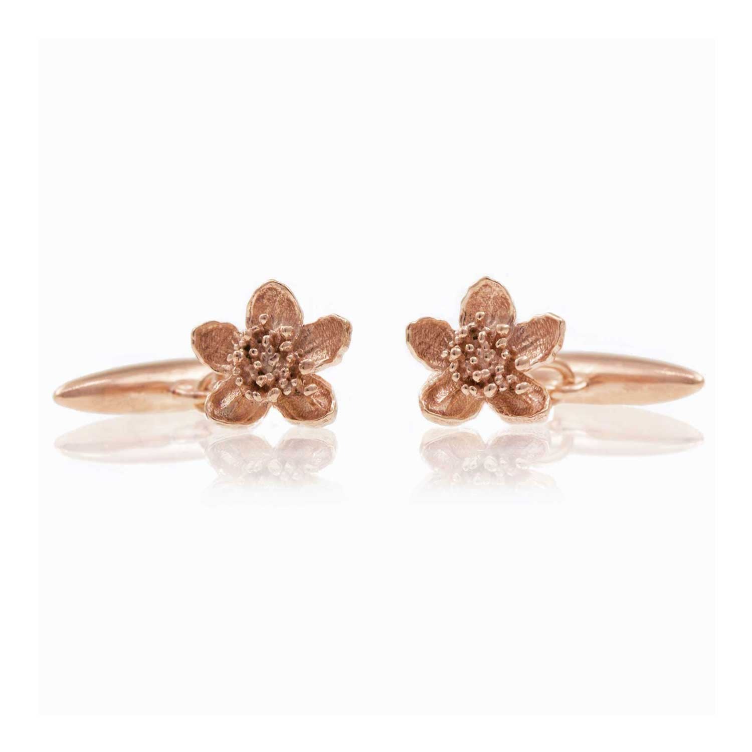 Lee Renee Men's Neutrals / Pink / Rose Gold Cherry Blossom Cufflinks - Rose Gold In Pink