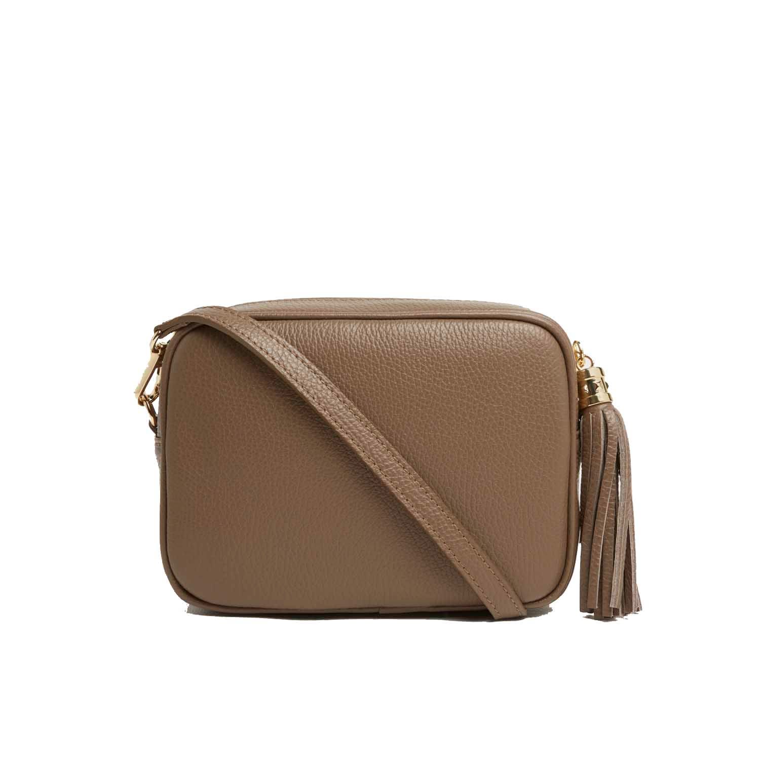 Betsy & Floss Women's Brown Verona Crossbody Tassel Bag In Dark Taupe In Brown