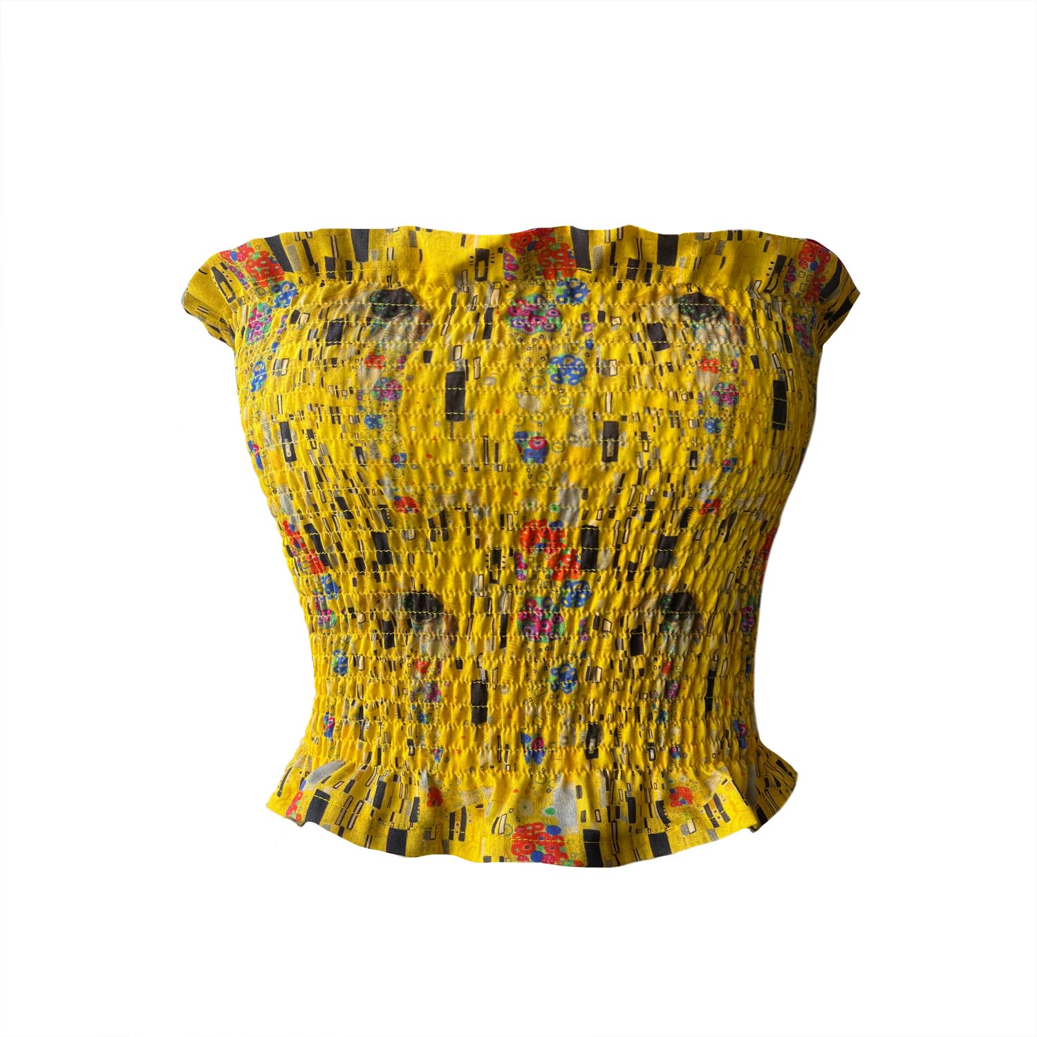 Women’s Yellow / Orange "The Kiss" By Klimt Bodice Top Small Nimiiny