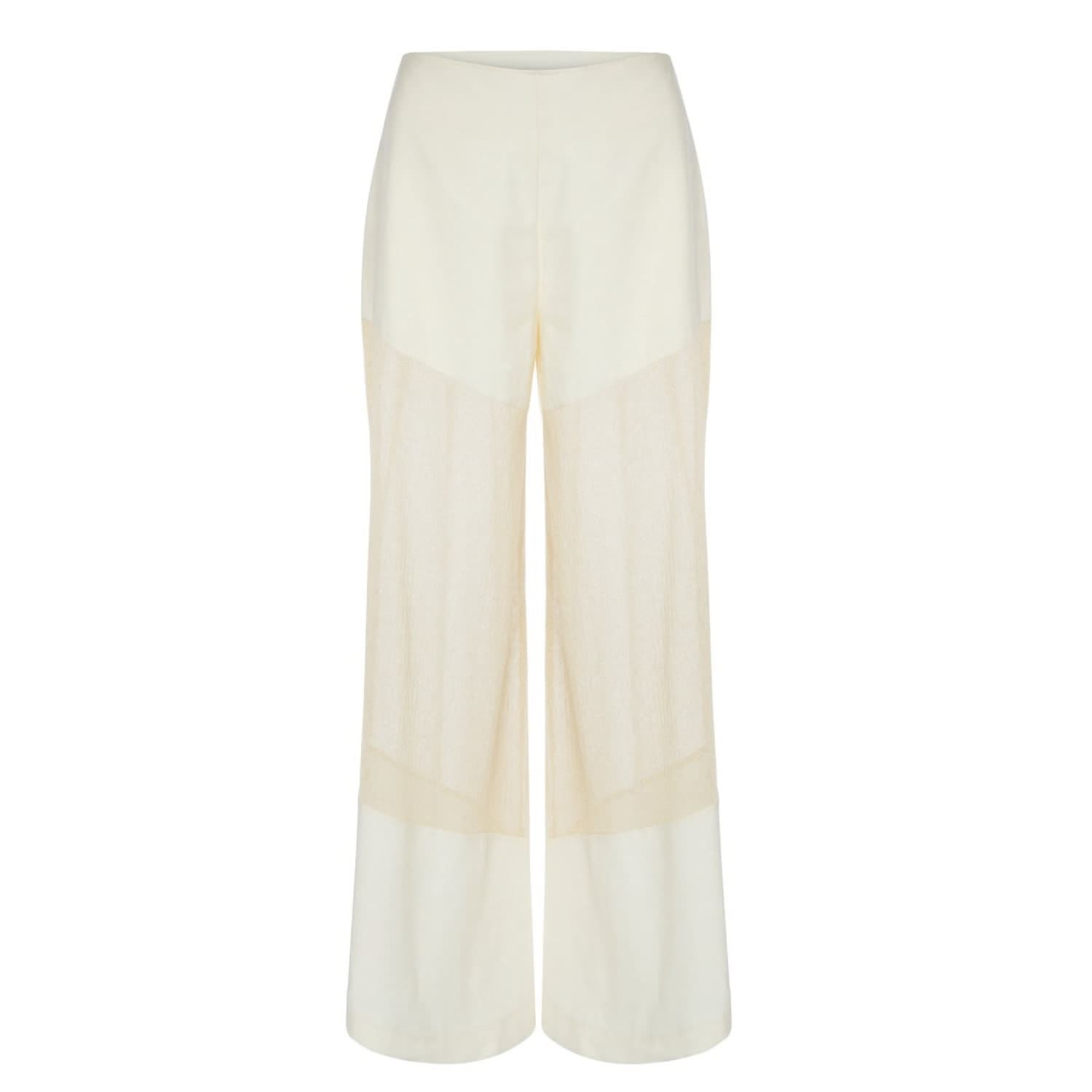 今週のおすすめ製品 Sparkling Sheer Knit Fabric Detailed, High-Waisted, Palazzo パンツ