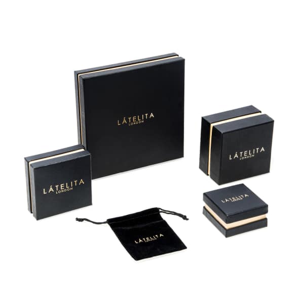Latelita London Petite Drop Earring Sapphire Hydro Rosegold In Drop