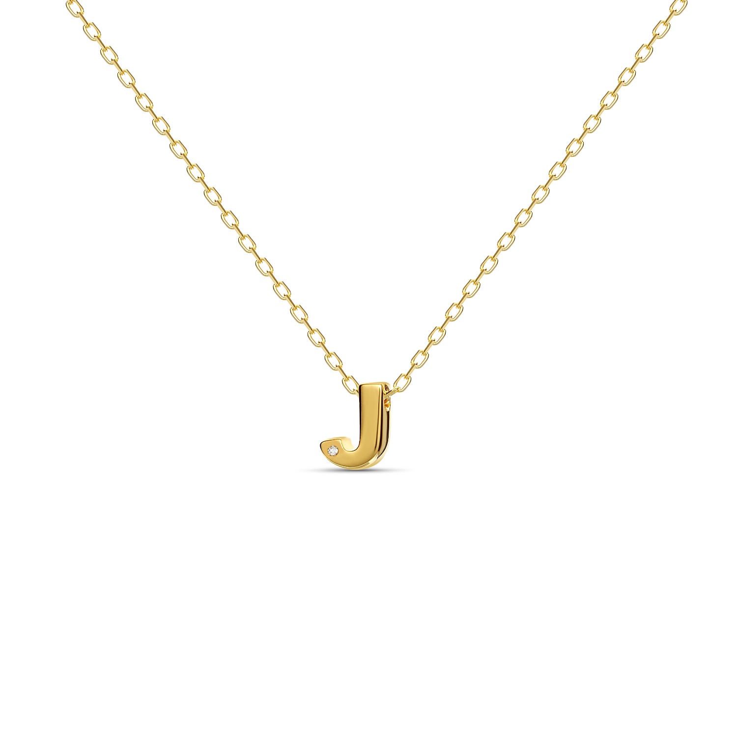 Diamond Letter Necklace S - 18 Karat Gold Initial Necklace for Women –  MOSUO