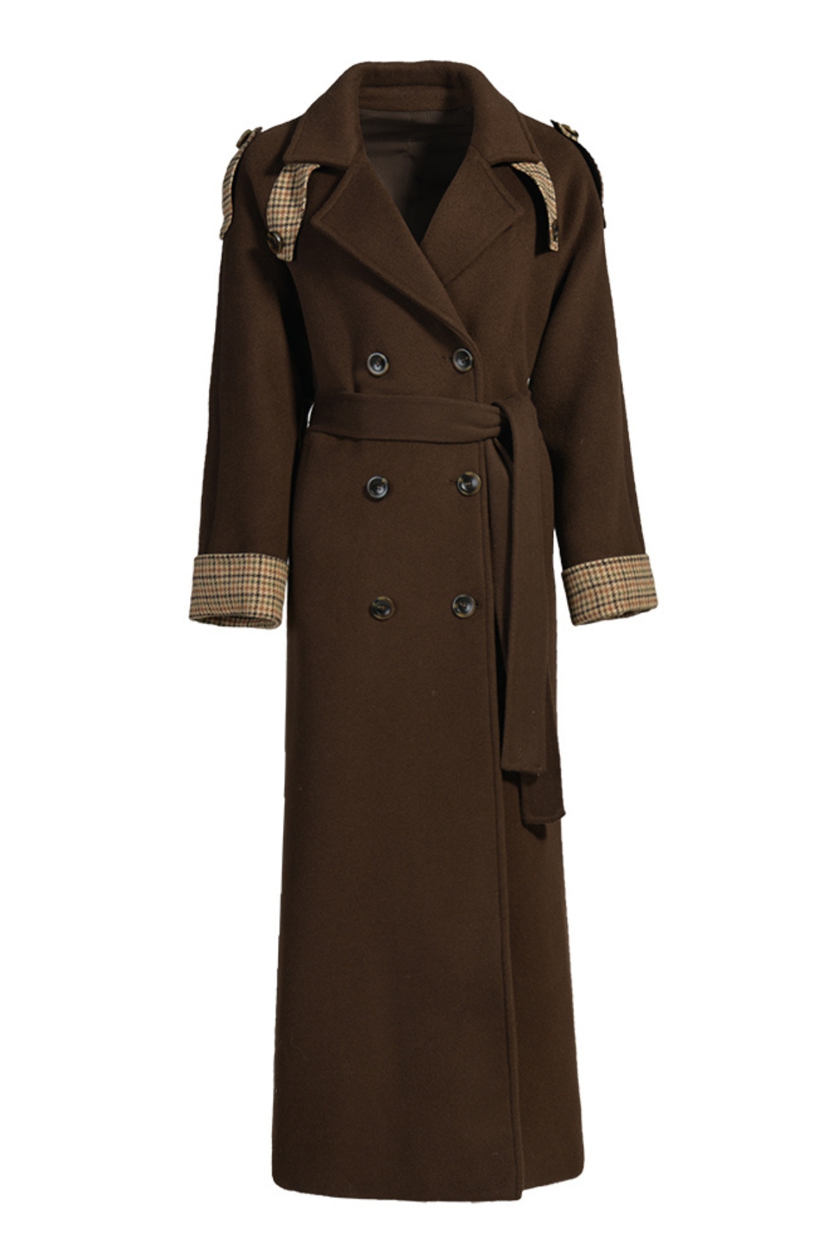 Hortons England Women's Petworth Cashmere Brown Trench Coat