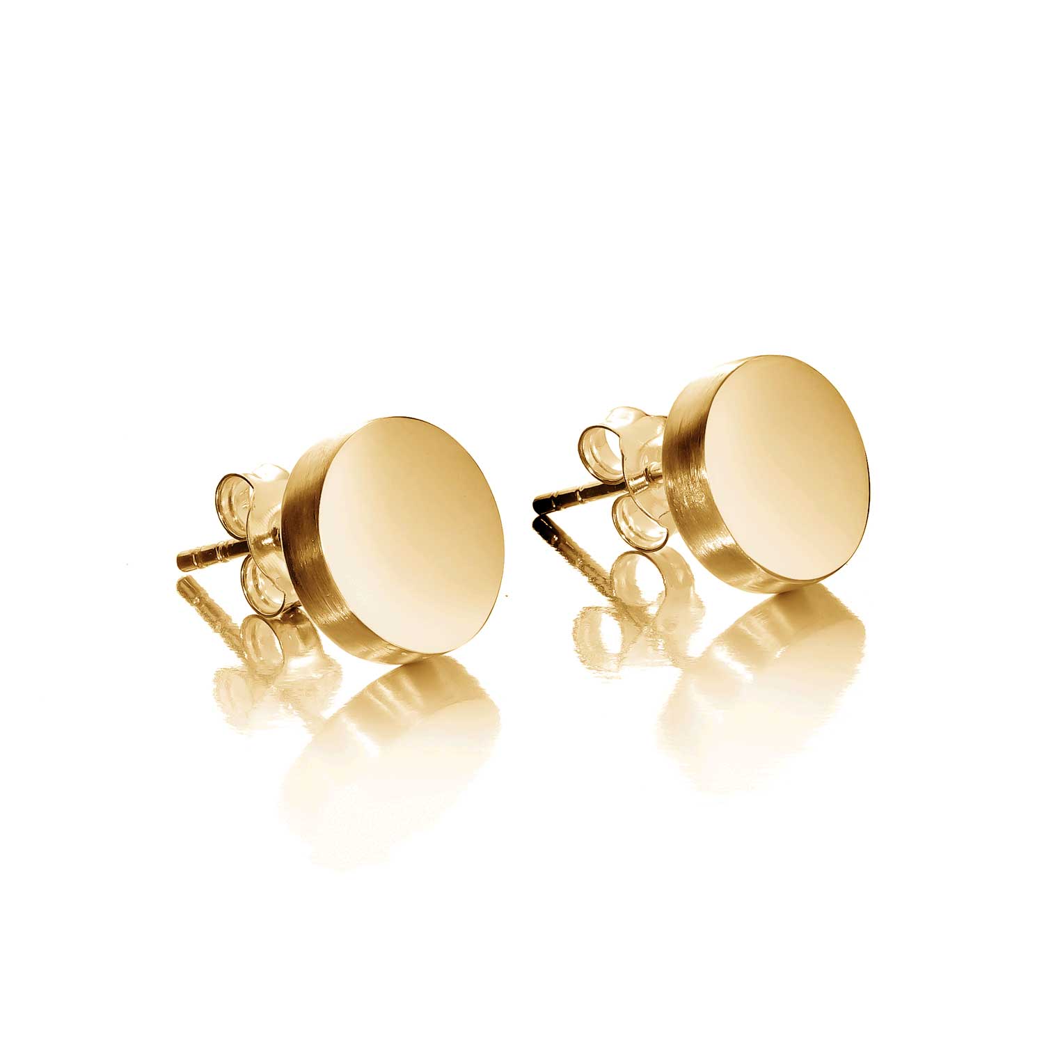 Women’s Small Disc Stud Earrings Gold Sophie Anna