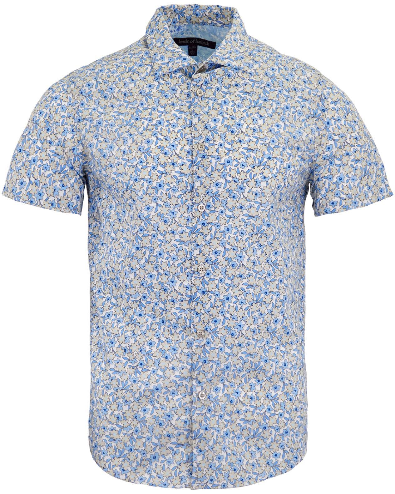 Lords Of Harlech Men's Blue Scott Lawn Shirt - Sky In Blue
