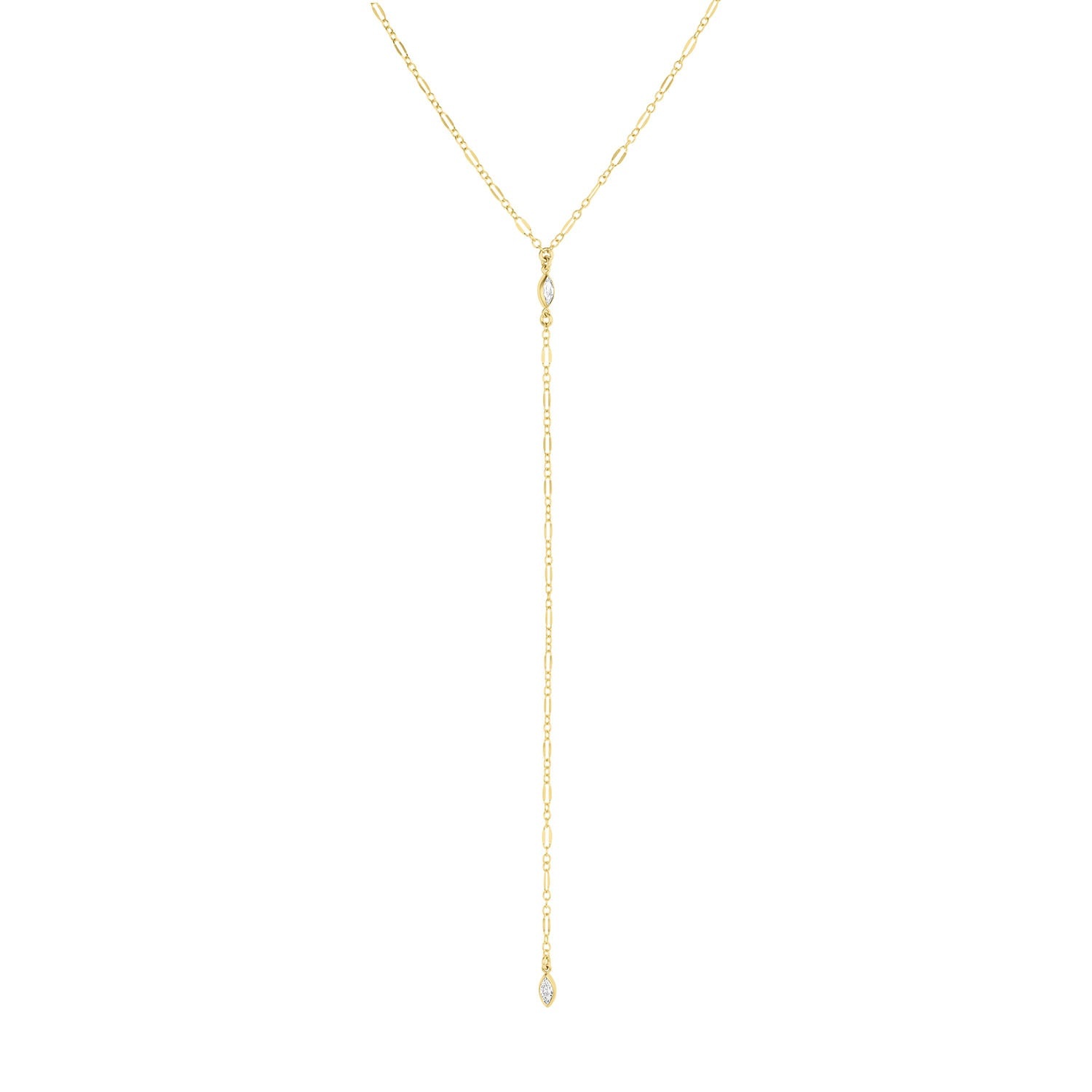 Women's Gold Ezra Lariat Necklace | Set & Stones