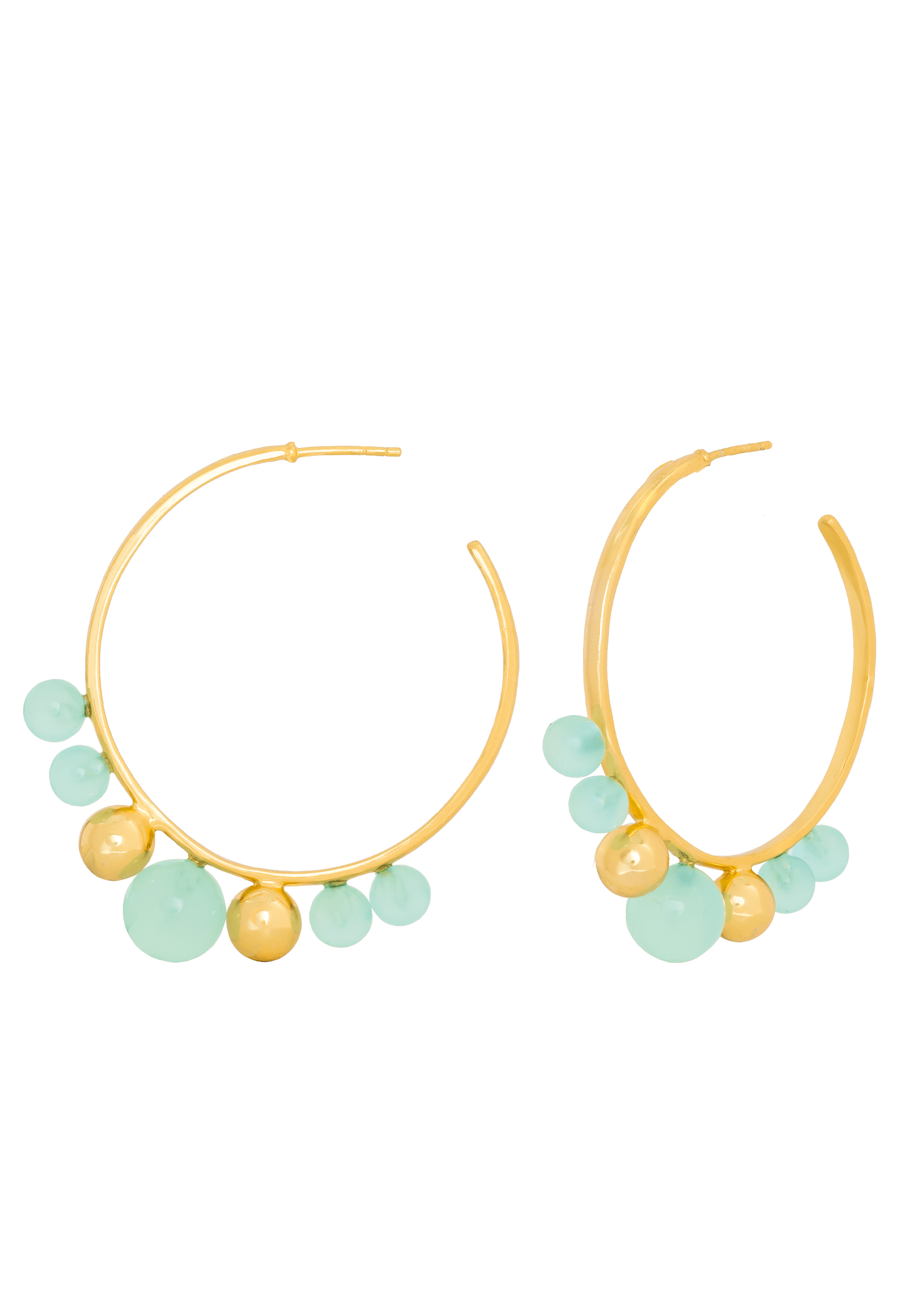 Lavani Jewels Women's Blue / Gold Elara Aquamarine Earrings In Gold