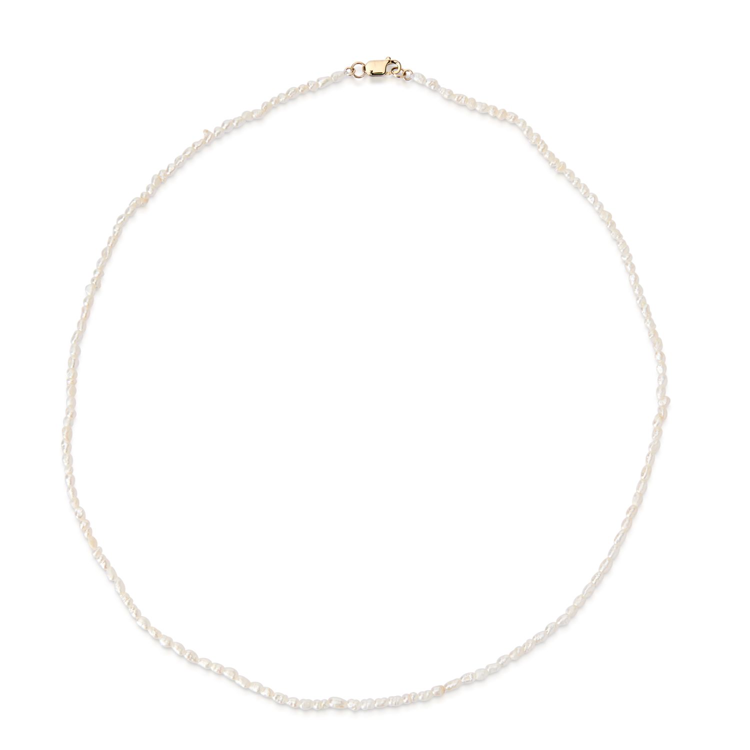 Women's White / Neutrals / Gold Perla - Recycled Gold & Seed Pearl Choker | Dolcetto Designs