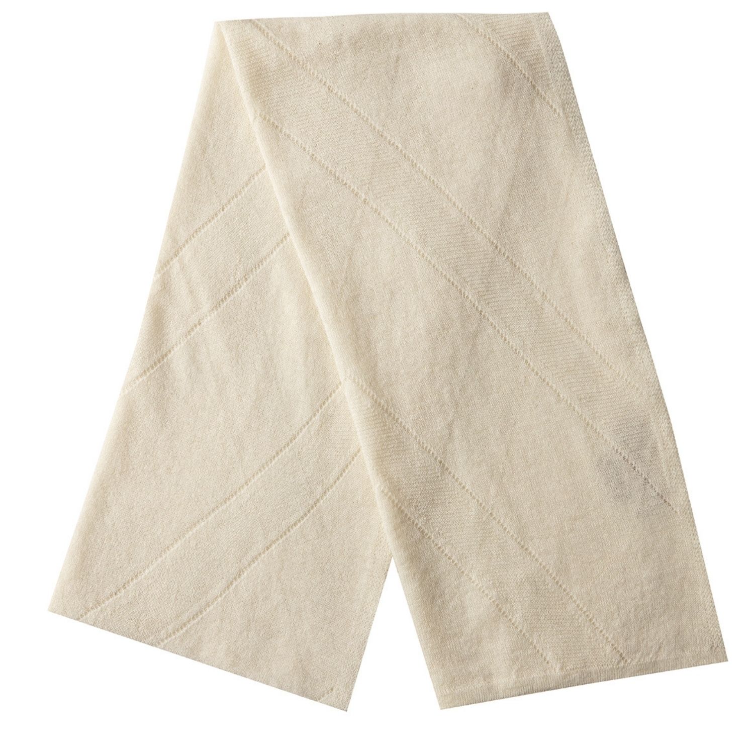 Mohair&angora White Mohair Women Shawl Sultan Ecru
