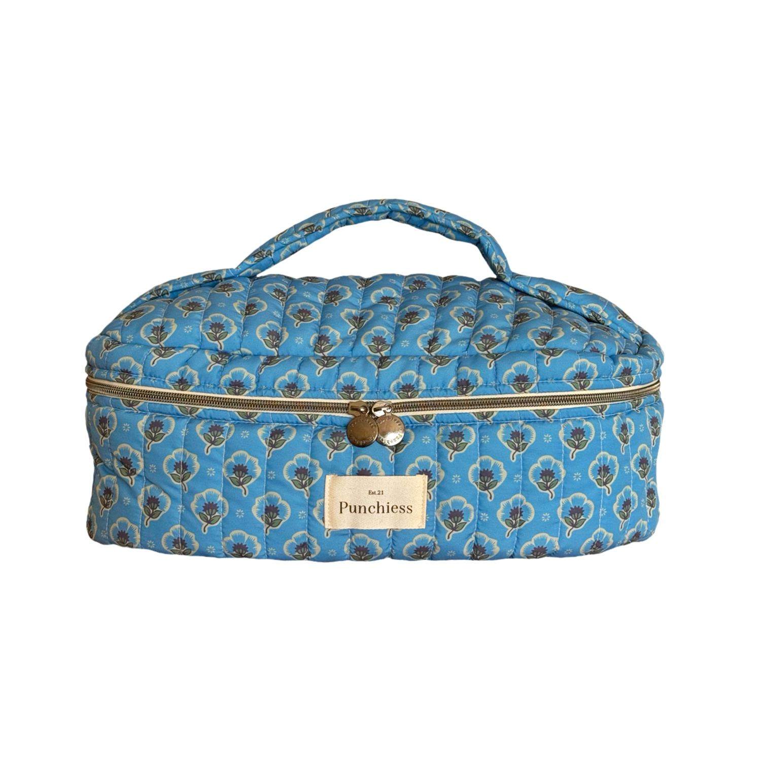 Punchiess Blue Ethnic Dyson Vanity Case In Blue