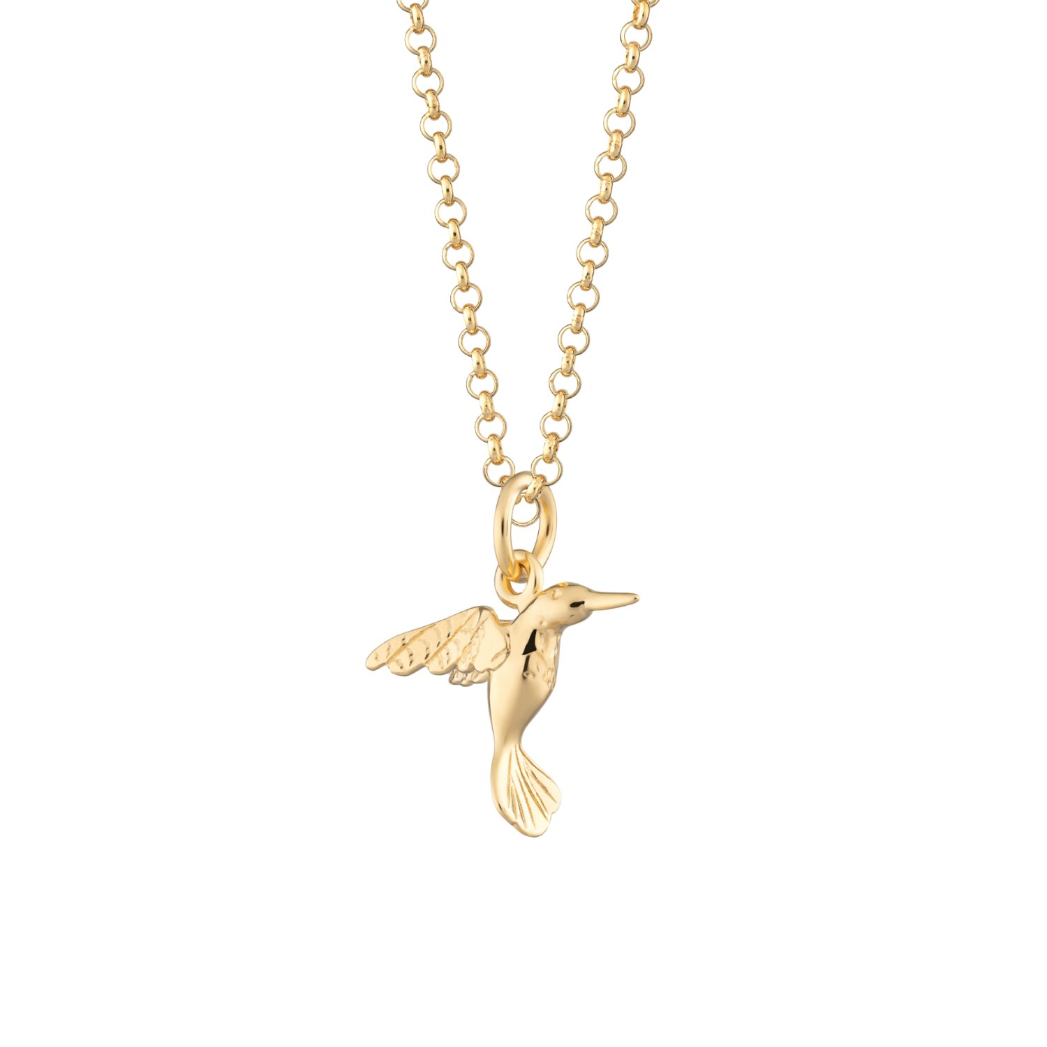 Women’s Gold Plated Hummingbird Necklace Lily Charmed